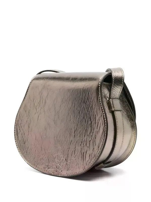 Chloe o1loc1c11125 Size: OS / Marcie Small Saddle Bag Shiny Grey Size ONE SIZE - 3 Thumbnail