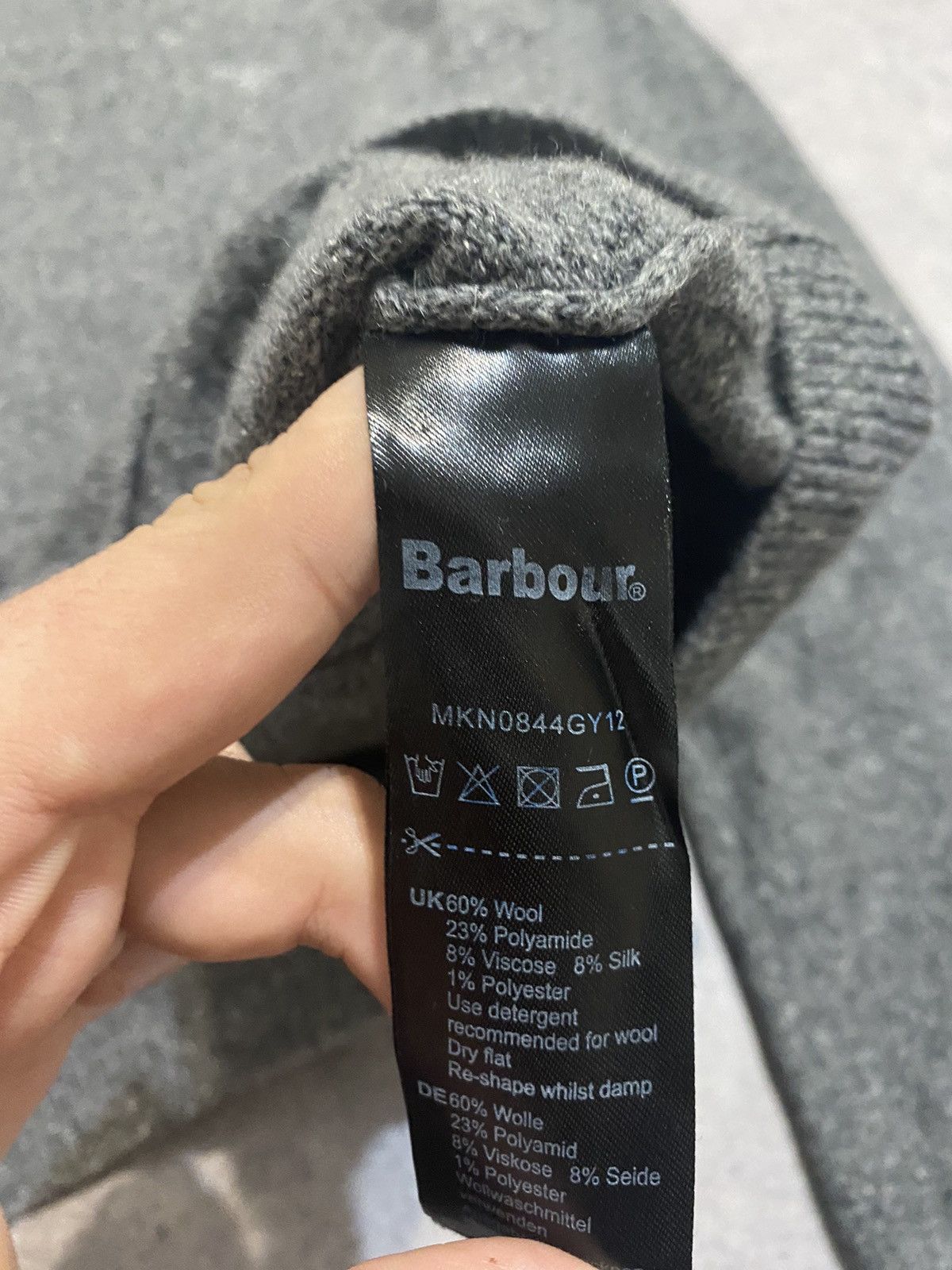 Barbour Barbour Grey Tisbury Crew Neck Wool Sweater Size US L / EU 52-54 / 3 - 5 Thumbnail