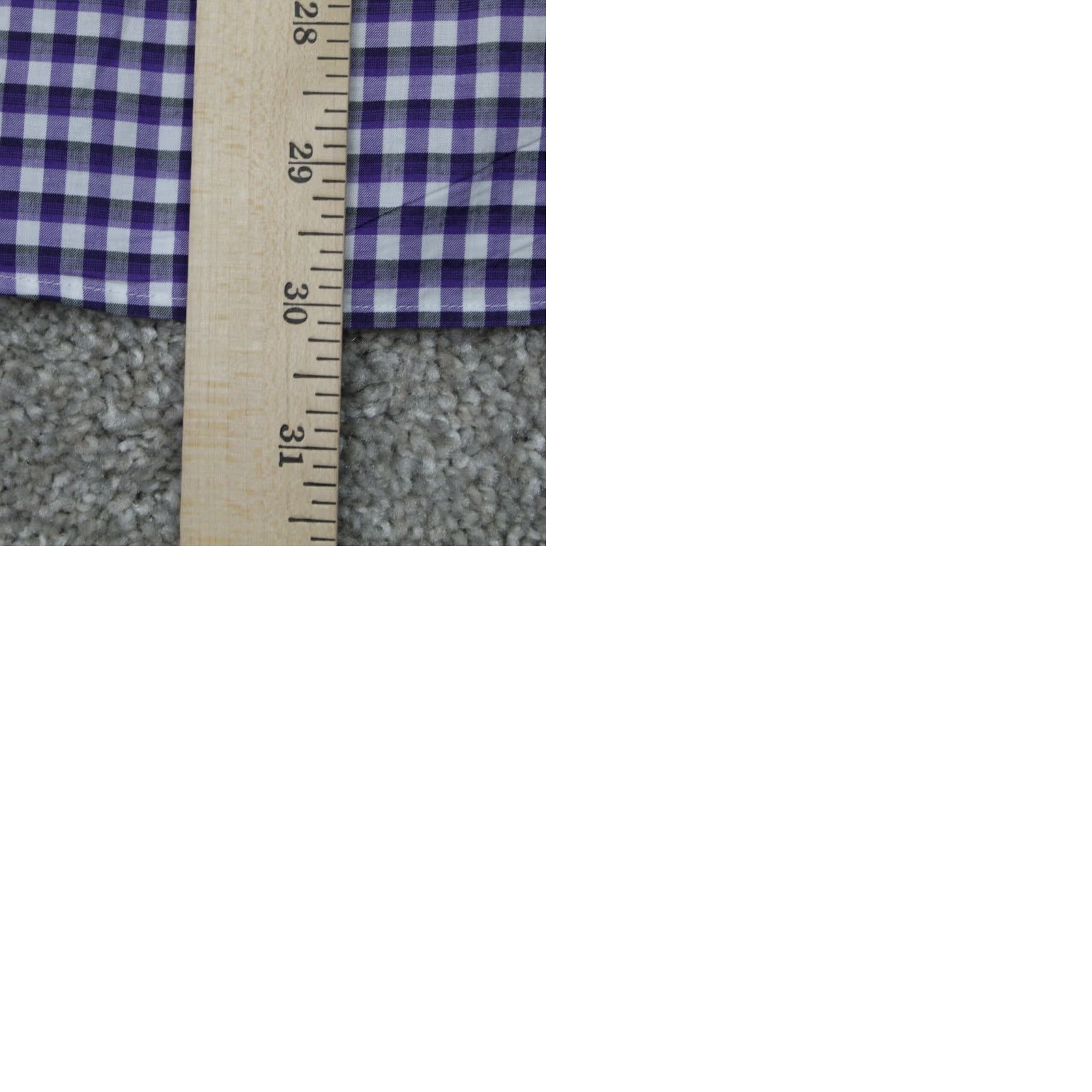 Hugo Boss HUGO BOSS Prince Dress Shirt Mens 16, 41 Purple/White Slim Fit Cotton L/S Shirt Size 42R - 9 Thumbnail