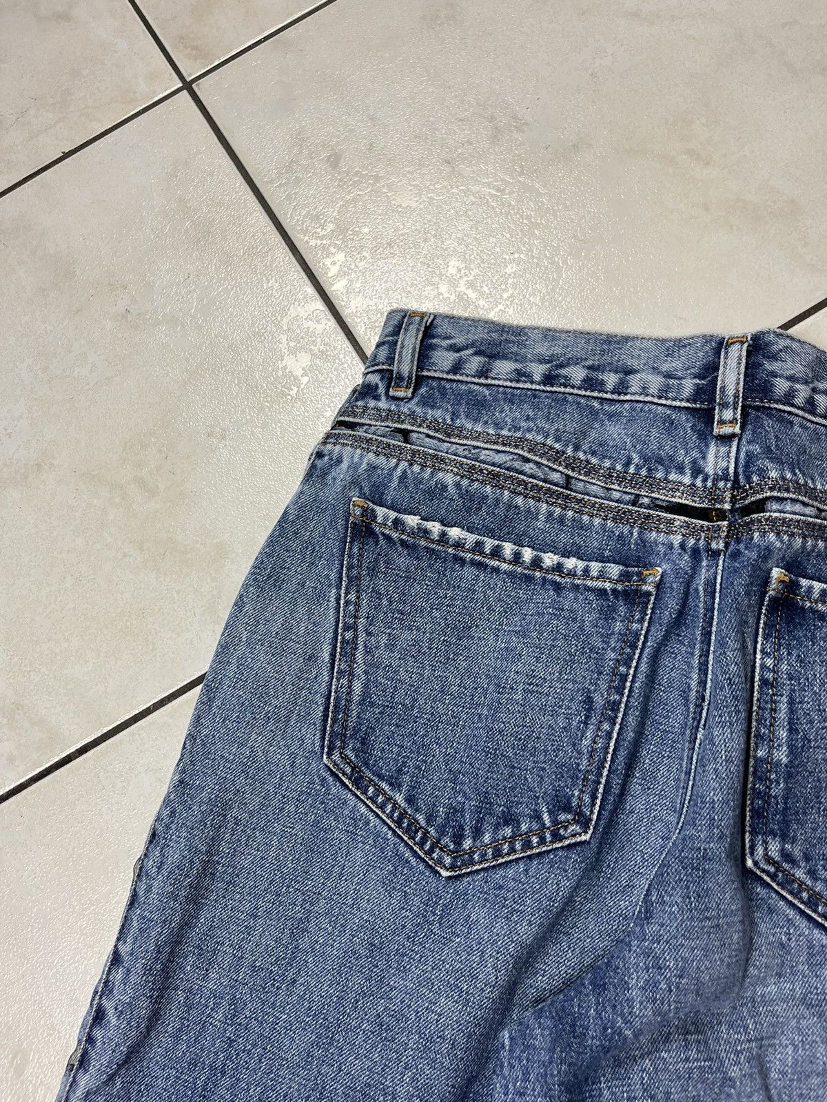 Designer × Diesel Diesel D-Pilut mesh stripe jeans pants washed distressed Size 28" / US 6 / IT 42 - 19 Thumbnail