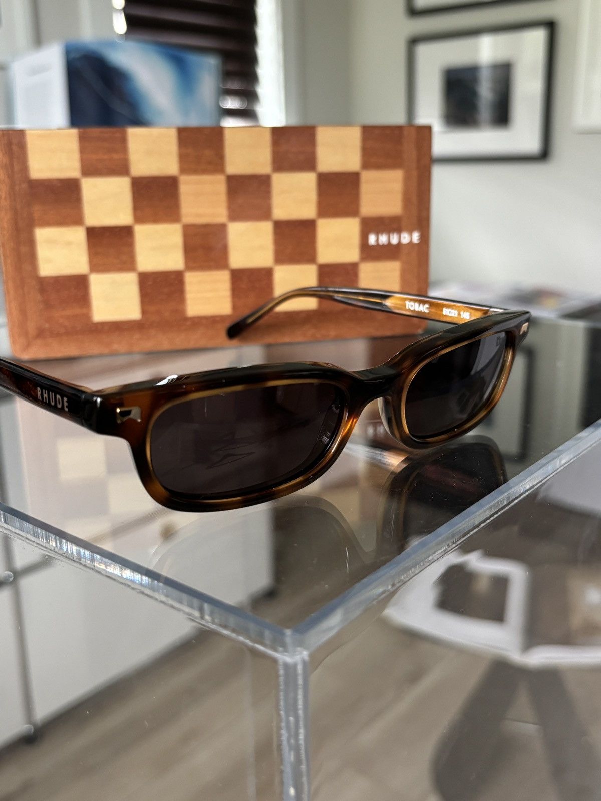 Rhude RHUDE | TORTOISE STEVE SUNGLASSES Size ONE SIZE - 4 Thumbnail