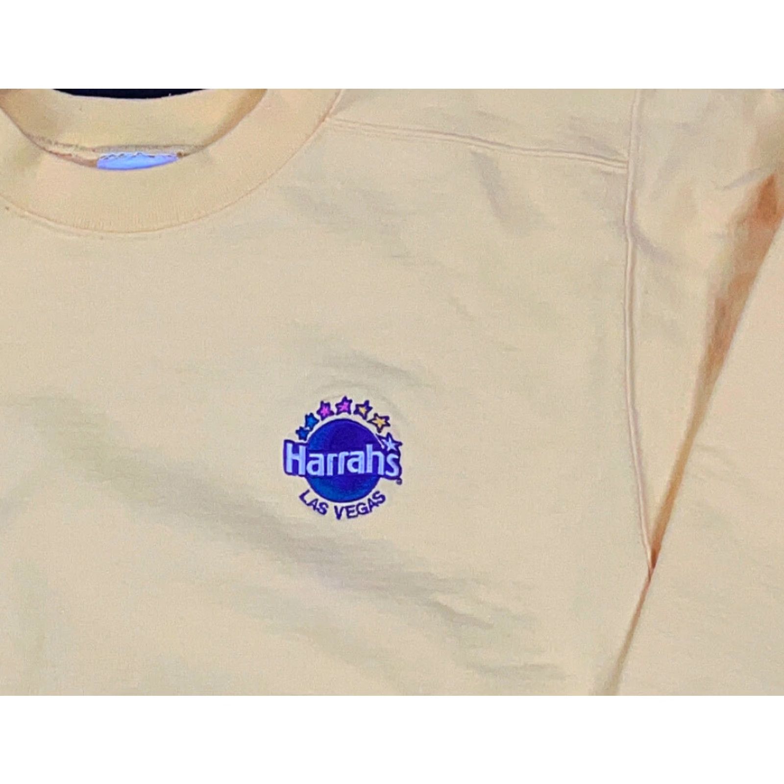 Vintage VTG Harrah's Las Vegas Sweatshirt The Cotton Exchange Mens Adult Small Yellow Embroidered 90s Retro Size US S / EU 44-46 / 1 - 4 Thumbnail