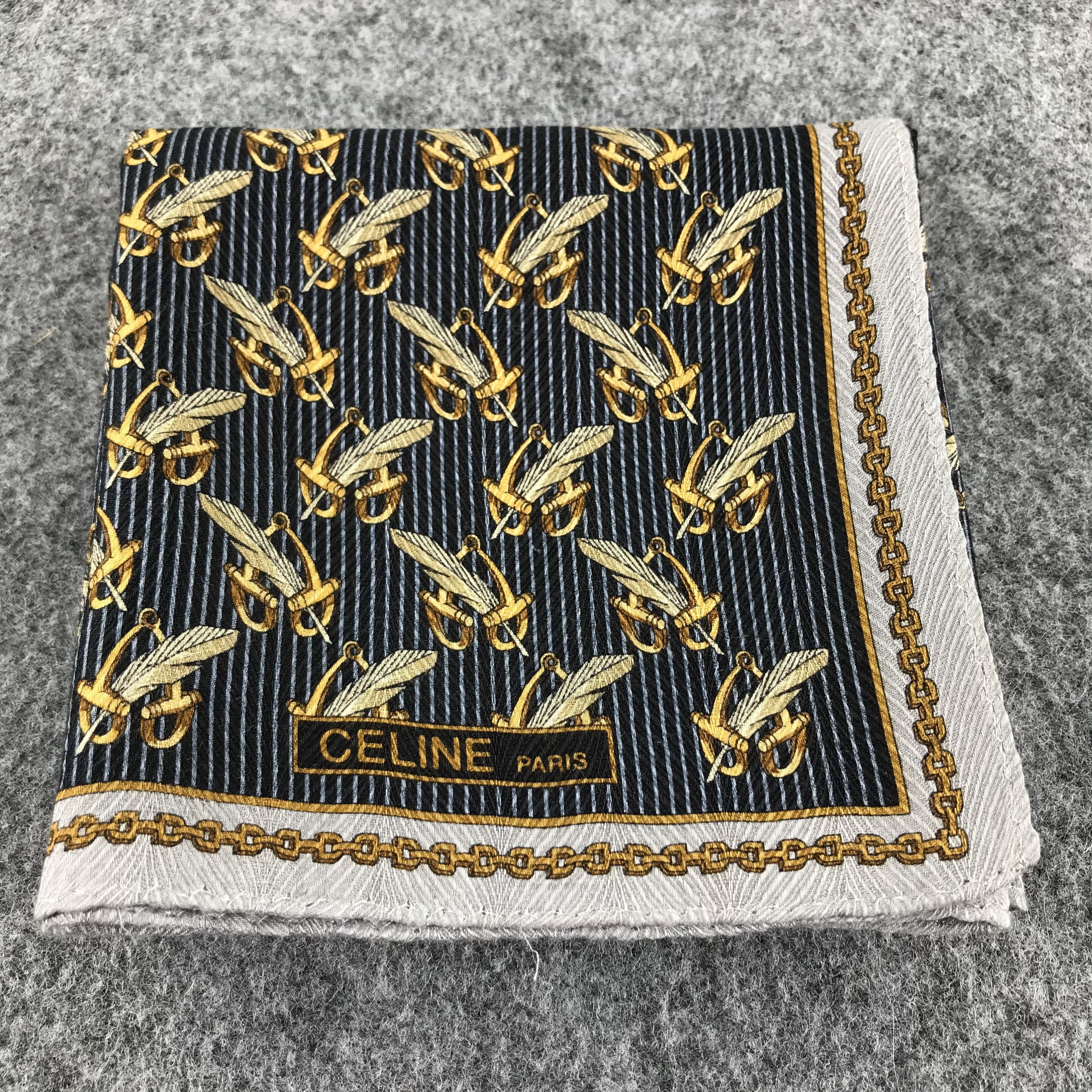 Celine Celine Checkered Handkerchief Bandana Neckerchief H438 Size ONE SIZE - 6 Thumbnail
