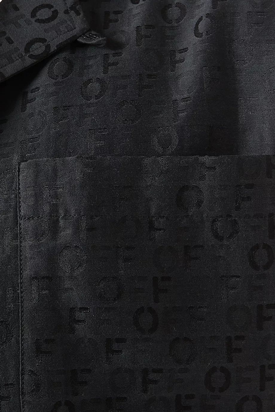 Off-White o1y0325 Logo Patterned Shirt in Black Size US S / EU 44-46 / 1 - 2 Thumbnail