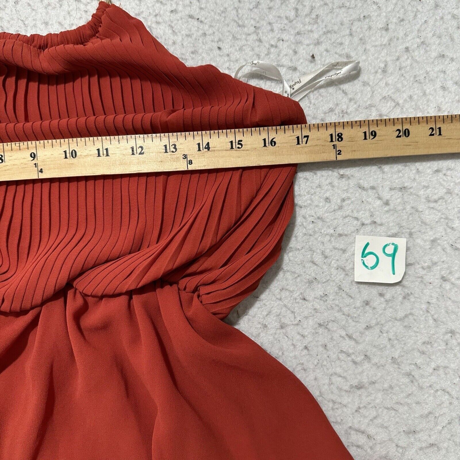 Other Papaya Large A-Line Rust Orange Dress Halter Sleeveless Size L / US 10 / IT 46 - 7 Thumbnail