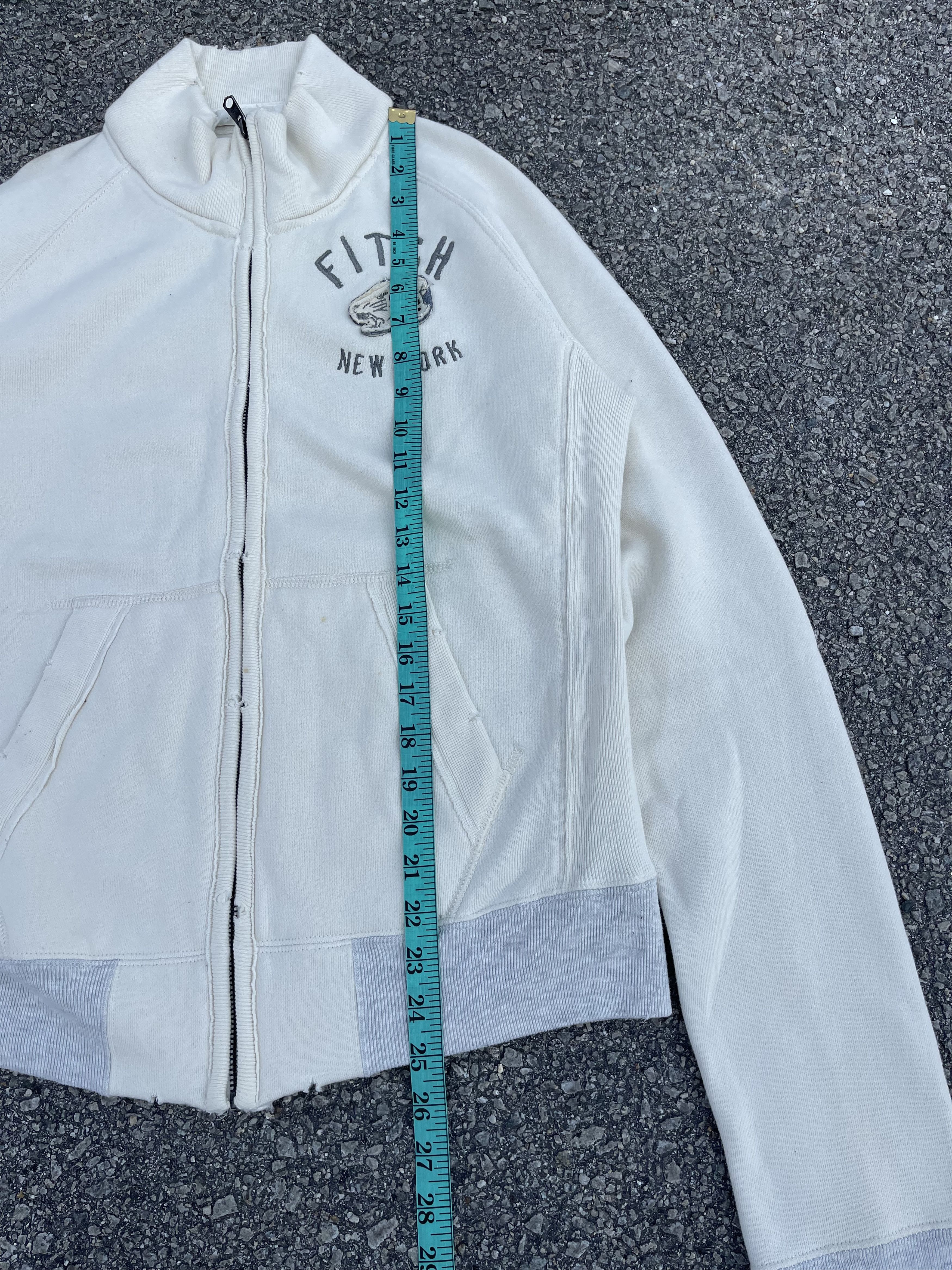 Abercrombie & Fitch White A&F Zipper Jumper Back Hit Size US M / EU 48-50 / 2 - 11 Thumbnail