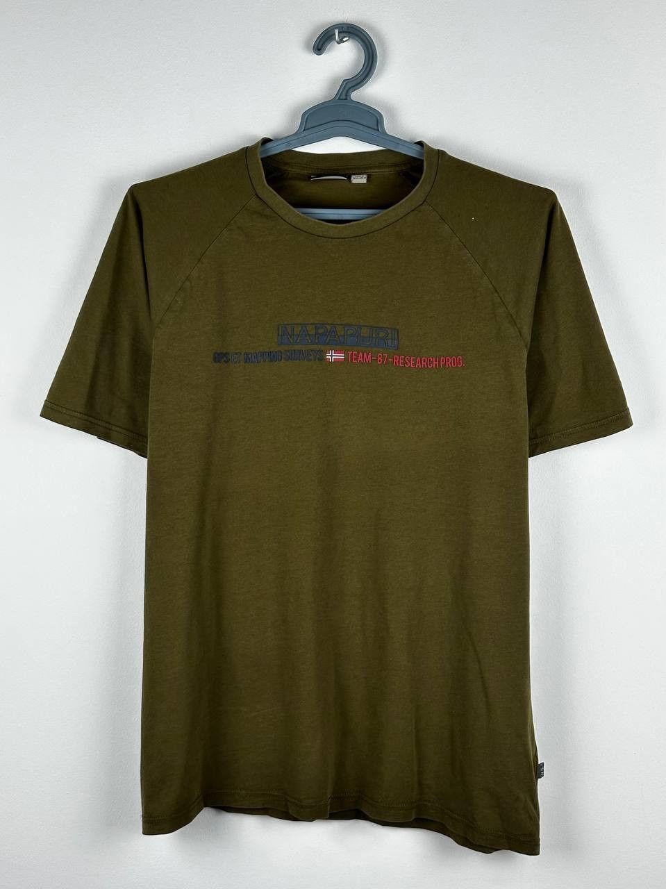 Napapijri Napapijri Olive Military Logo T Shirt Size US XL / EU 56 / 4 - 1 Thumbnail