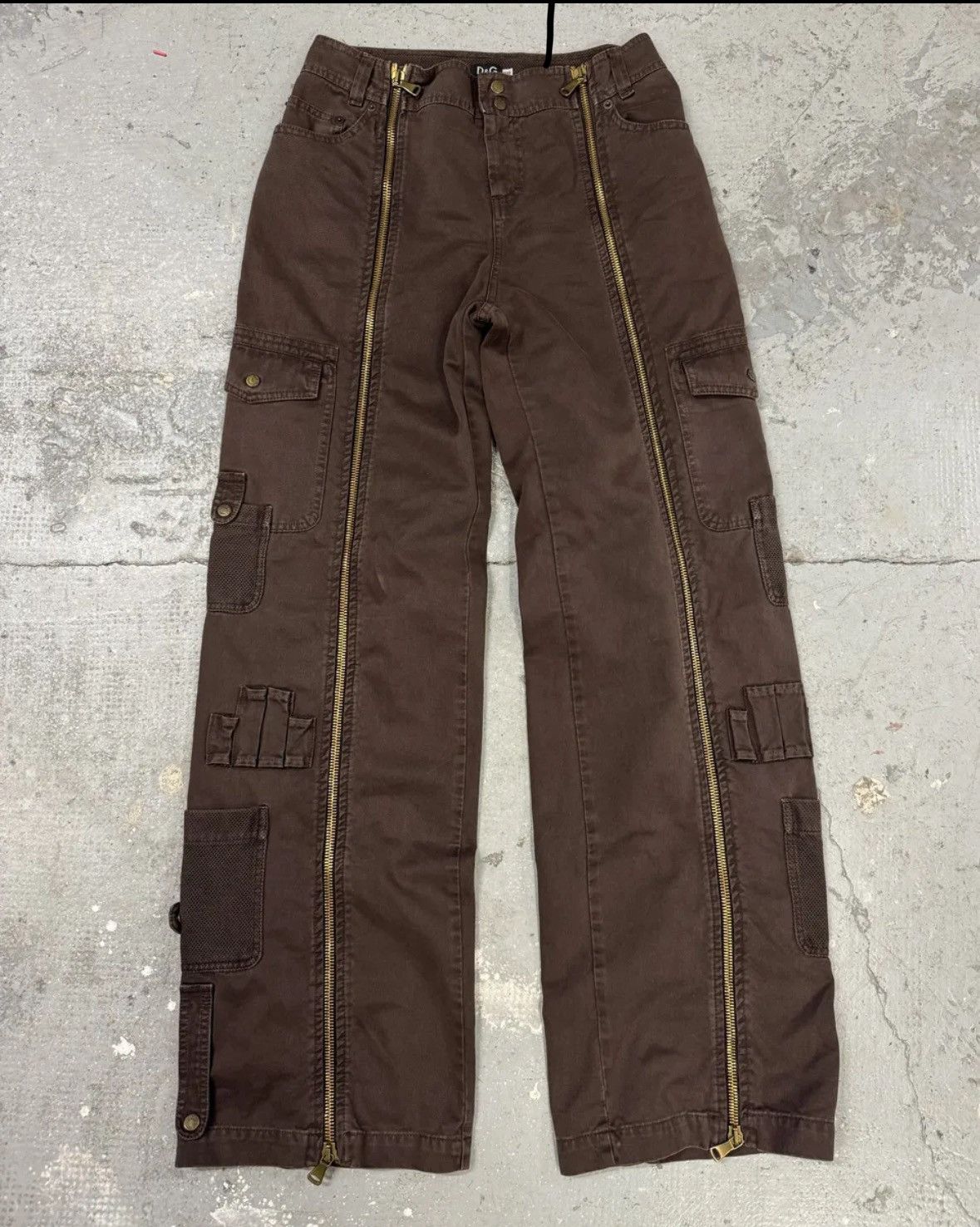 Dolce & Gabbana SS2003 Dolce & Gabbana Brown Aviator Full Zips Cargo Pant Size US 30 / EU 46 - 3 Thumbnail