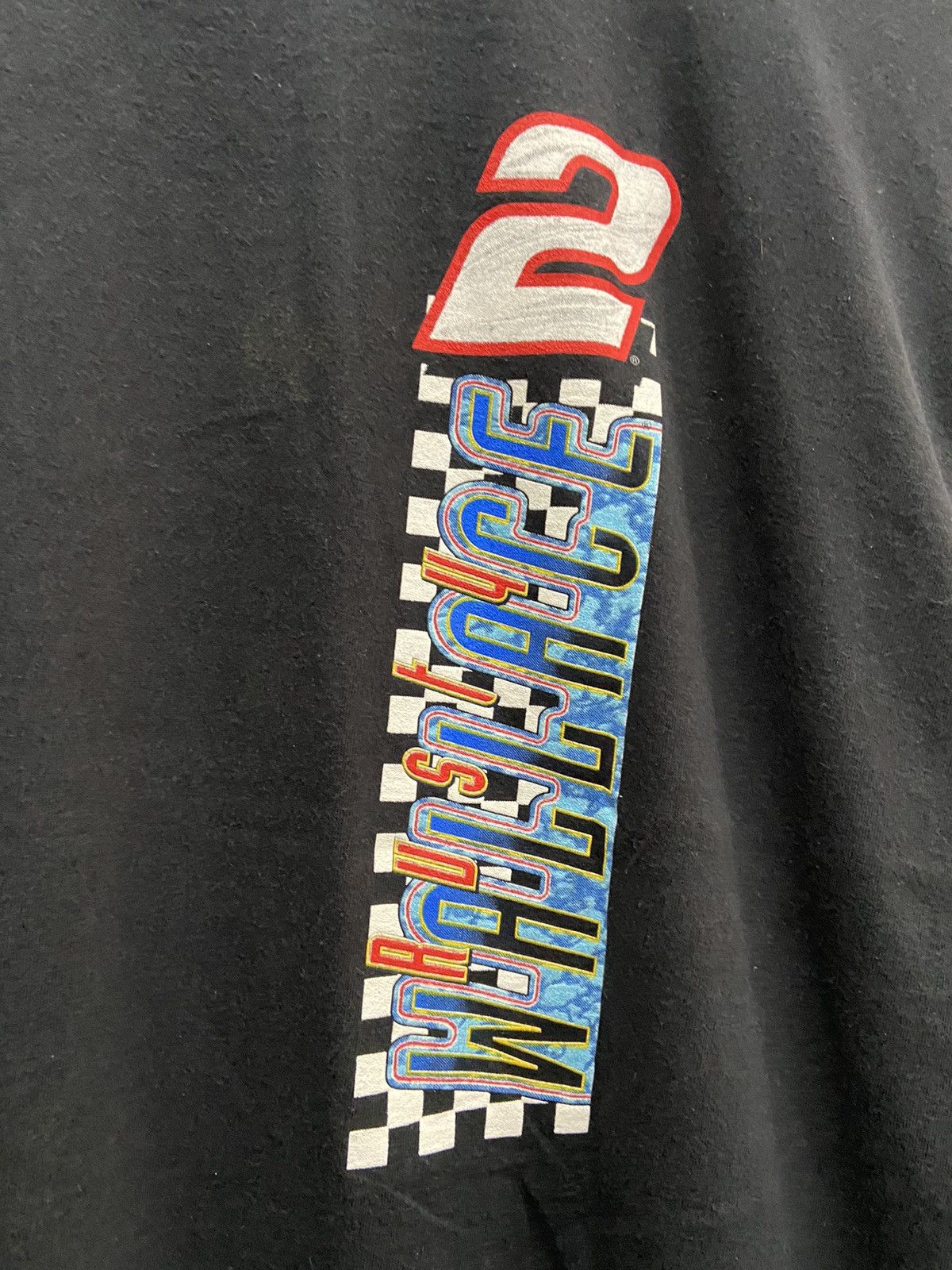 Chase Authentics VINTAGE RUSTY WALLACE #2 QUICK TO CATCH MILLER NASCAR TEE Size US XL / EU 56 / 4 - 6 Thumbnail