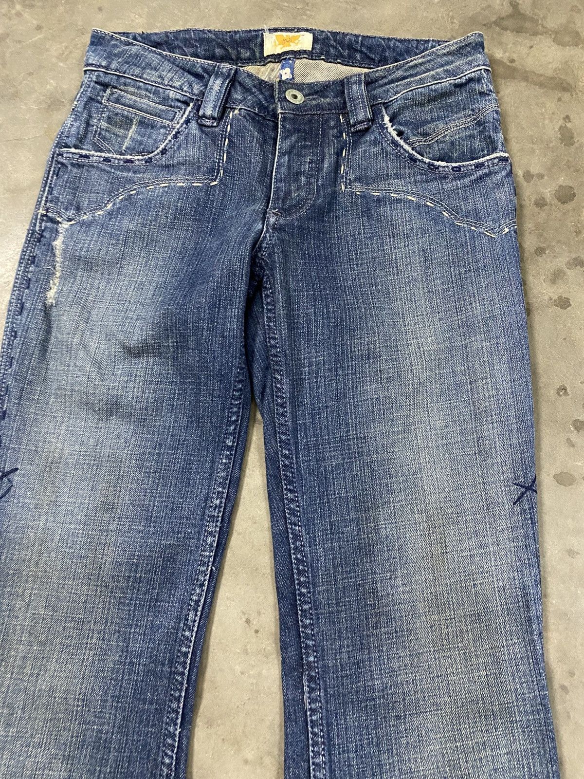 Antik Denim Flare Jeans Antik Denim Low Rise Made in Usa @308 Size US 27 - 9 Thumbnail