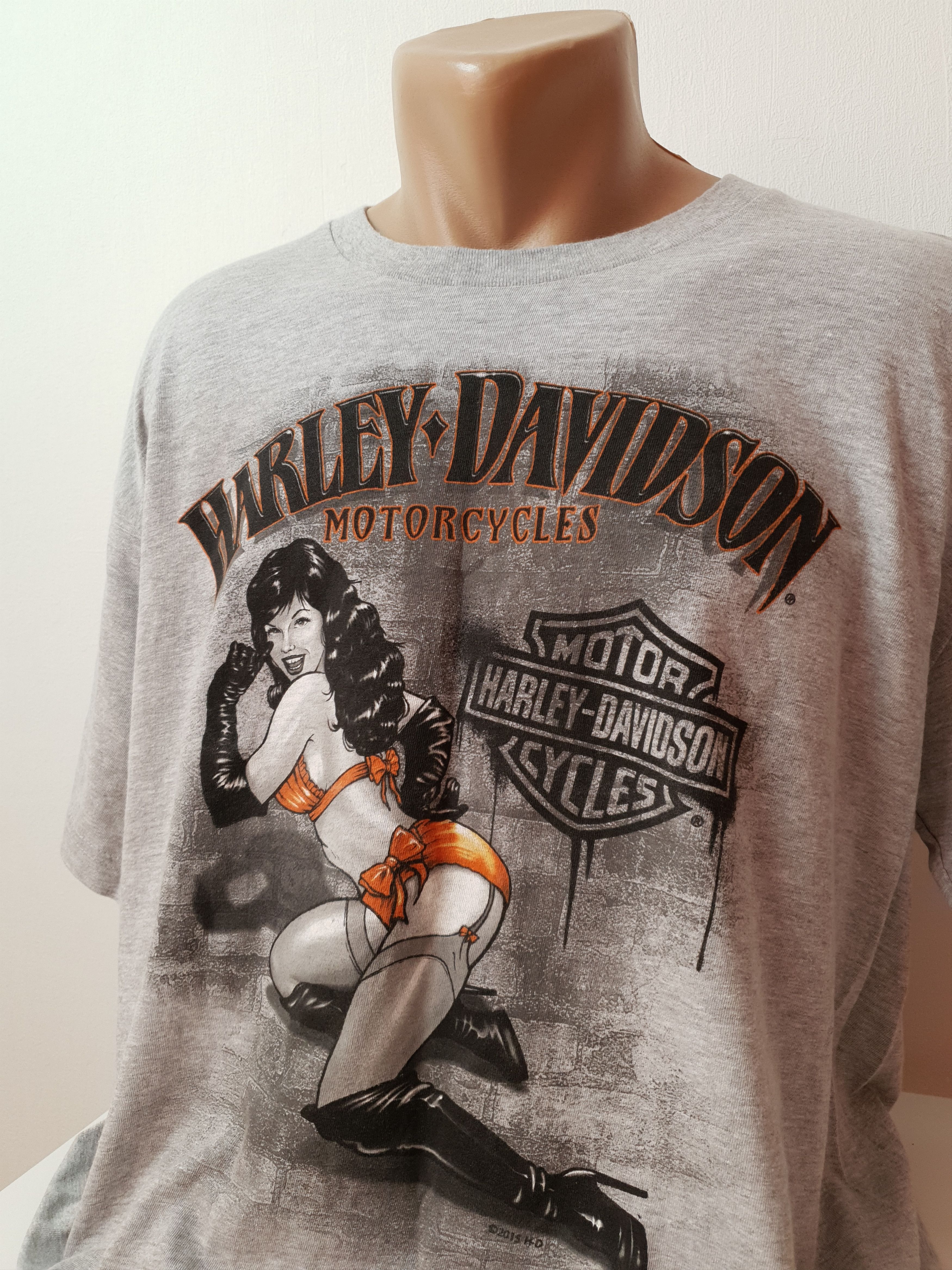 Harley Davidson Harley Davidson RK Stratman Inc T Shirt Gray Big Logo Size US XL / EU 56 / 4 - 9 Thumbnail