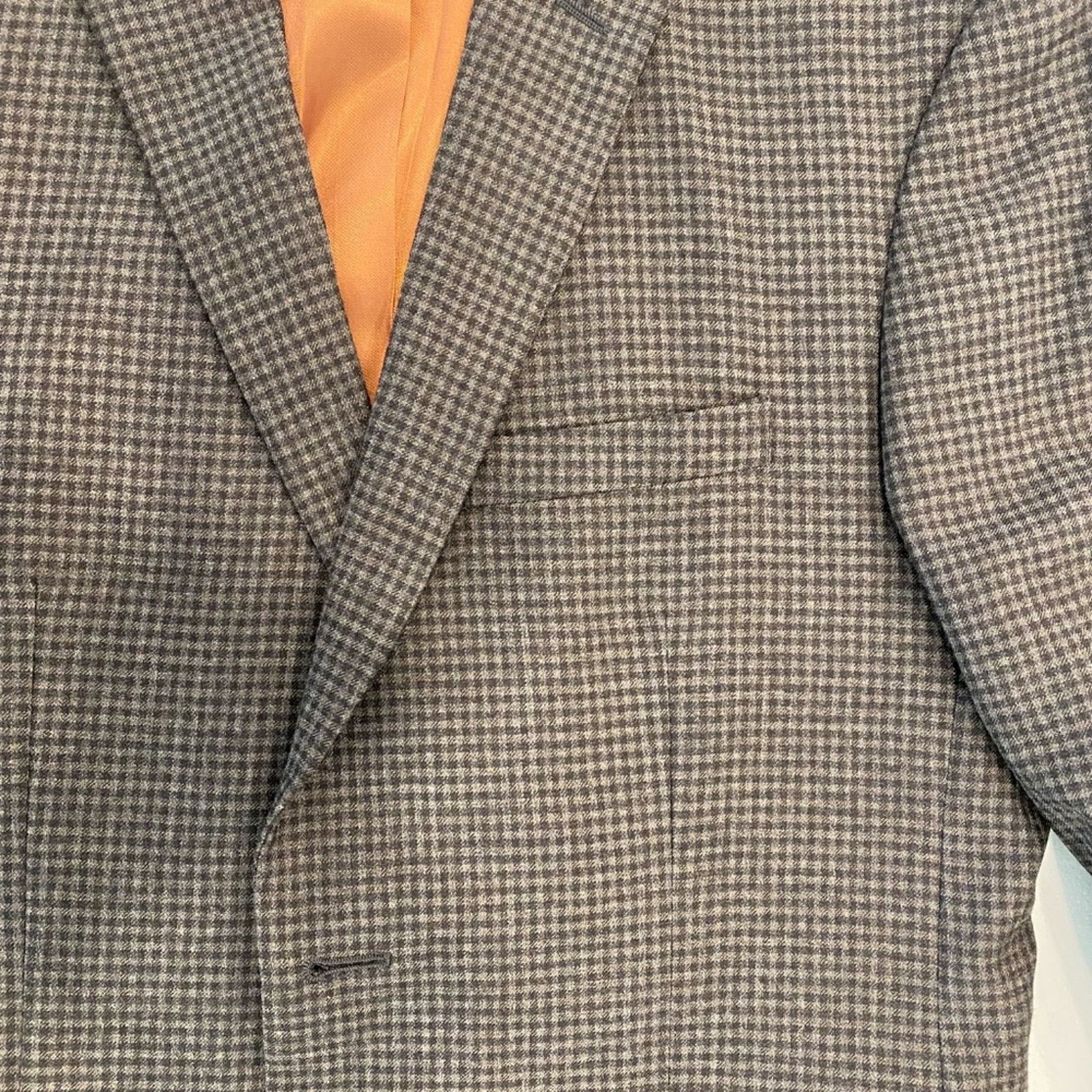 Jos. A. Bank Joseph Jos A. Bank Slim Fit Wool Checkered Blazer - 40R Size 40R - 3 Thumbnail
