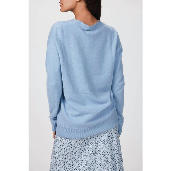 NAADAM Boyfriend Cardigan In Dusty Blue Grailed