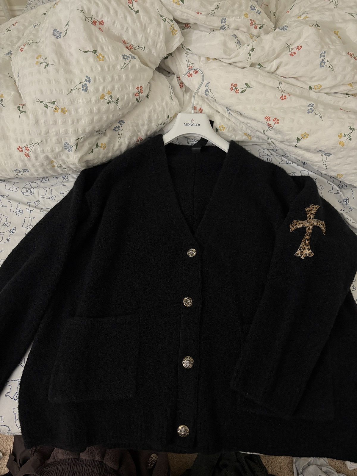 Chrome Hearts Chrome Hearts Leopard leather cross patch cashmere cardigan Size US M / EU 48-50 / 2 - 1 Thumbnail