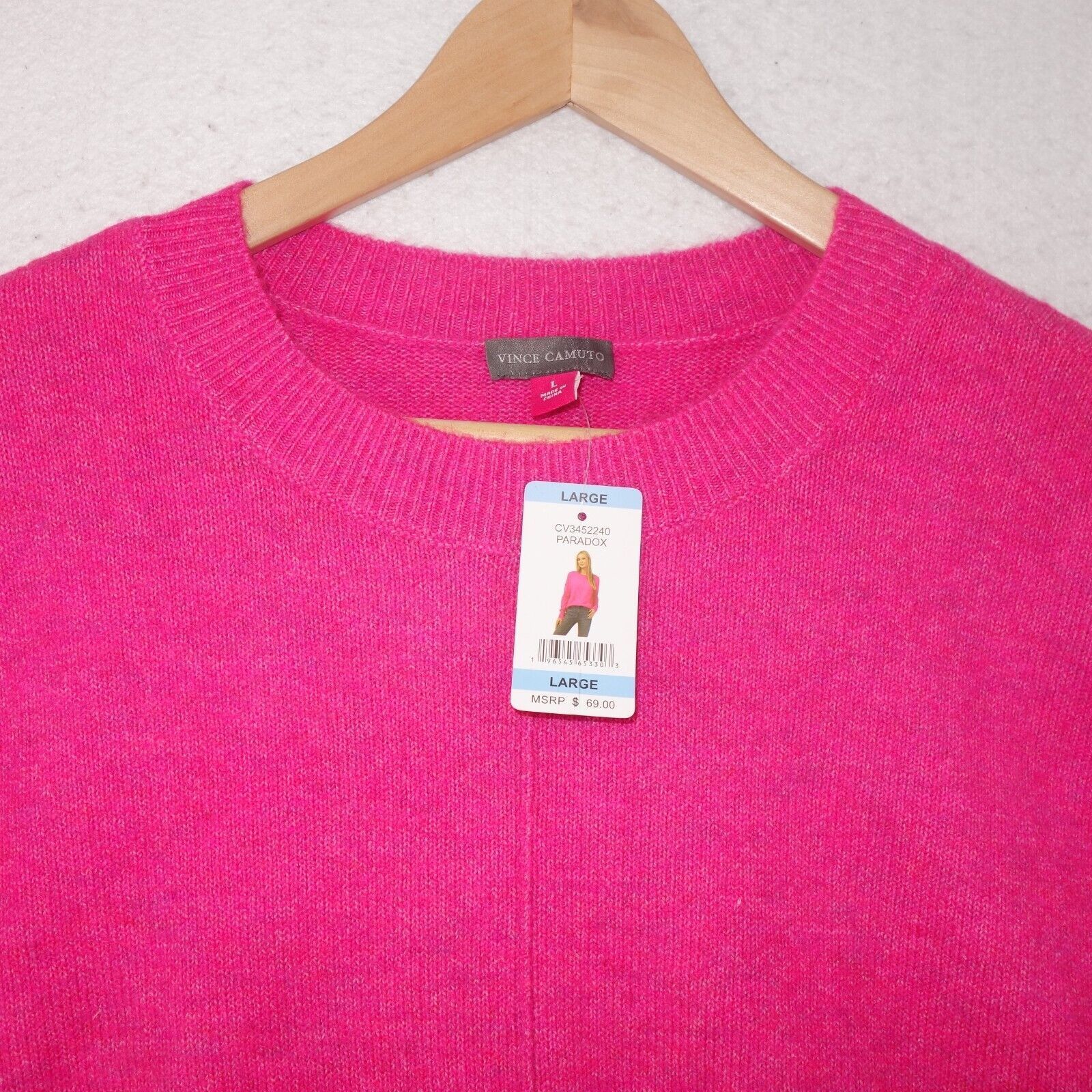 Vince Camuto NEW Vince Camuto Center Seam Crewneck Soft Sweater Size L / US 10 / IT 46 - 5 Thumbnail
