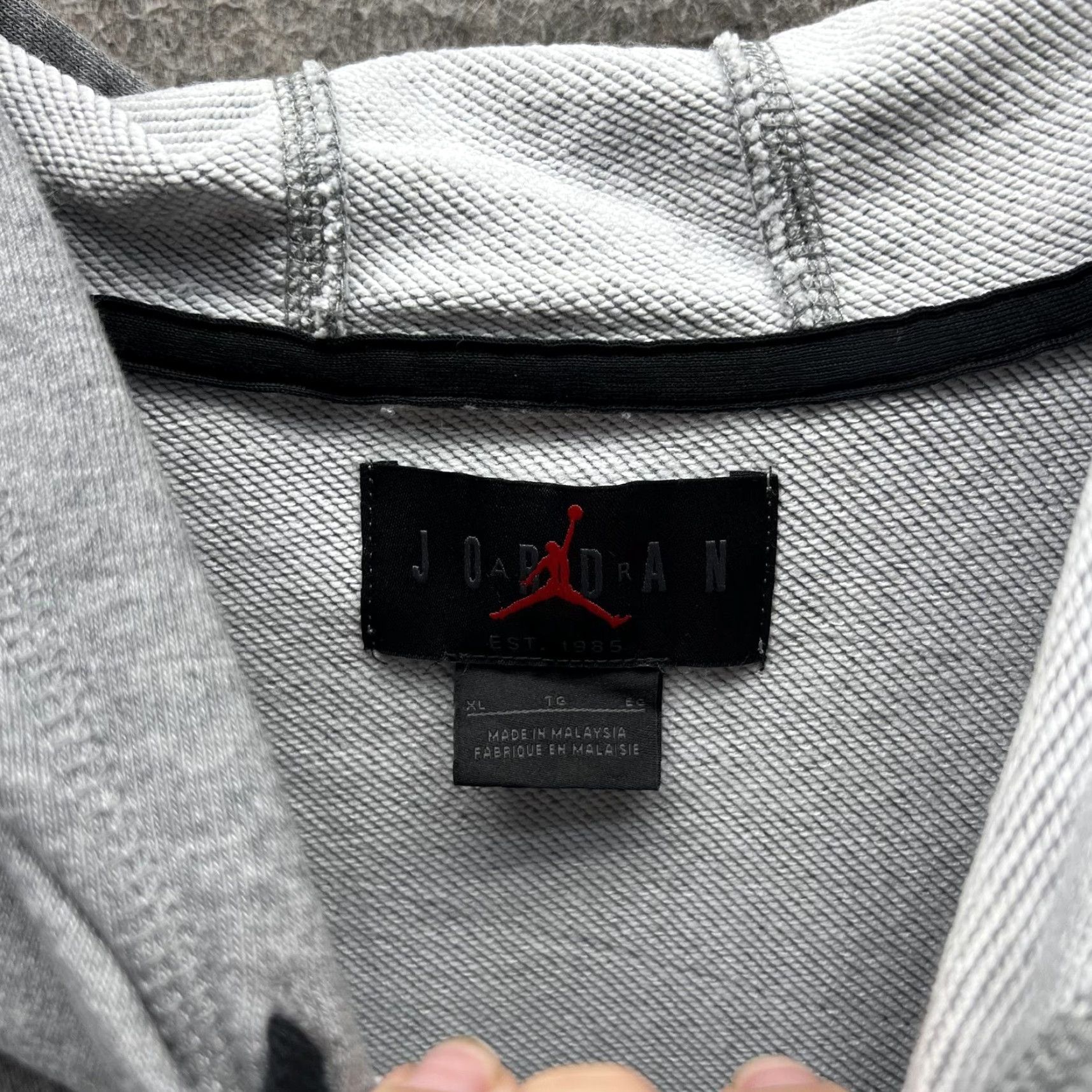 Jordan Brand Jordan Hoodie Mens XL Gray Dri-FIT Pullover Fleece Sweatshirt Jumpman Logo Size US XL / EU 56 / 4 - 4 Thumbnail