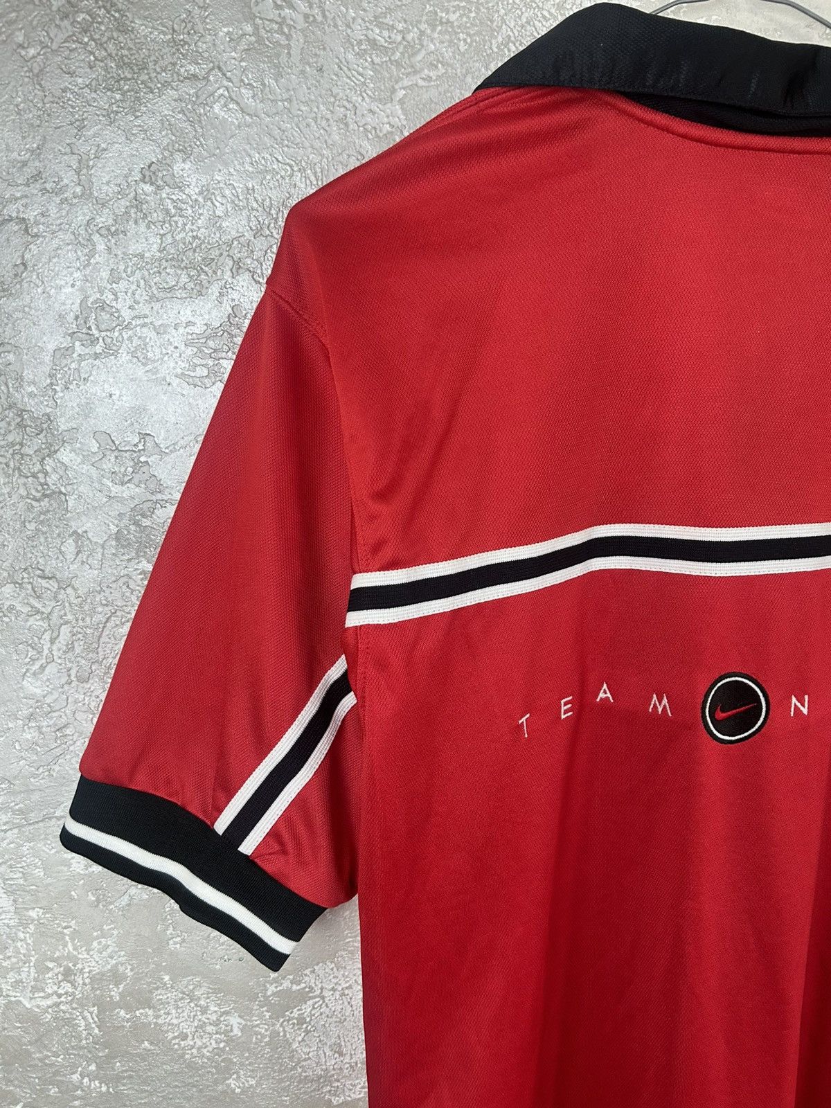 Nike Vintage Nike Jersey Striped Polo Y2K Stretch Performance Size US M / EU 48-50 / 2 - 9 Thumbnail