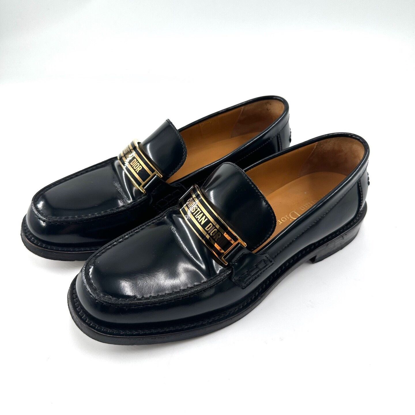 Dior Dior Black Letter Logo Loafers Size US 5 / IT 35 - 1 Thumbnail