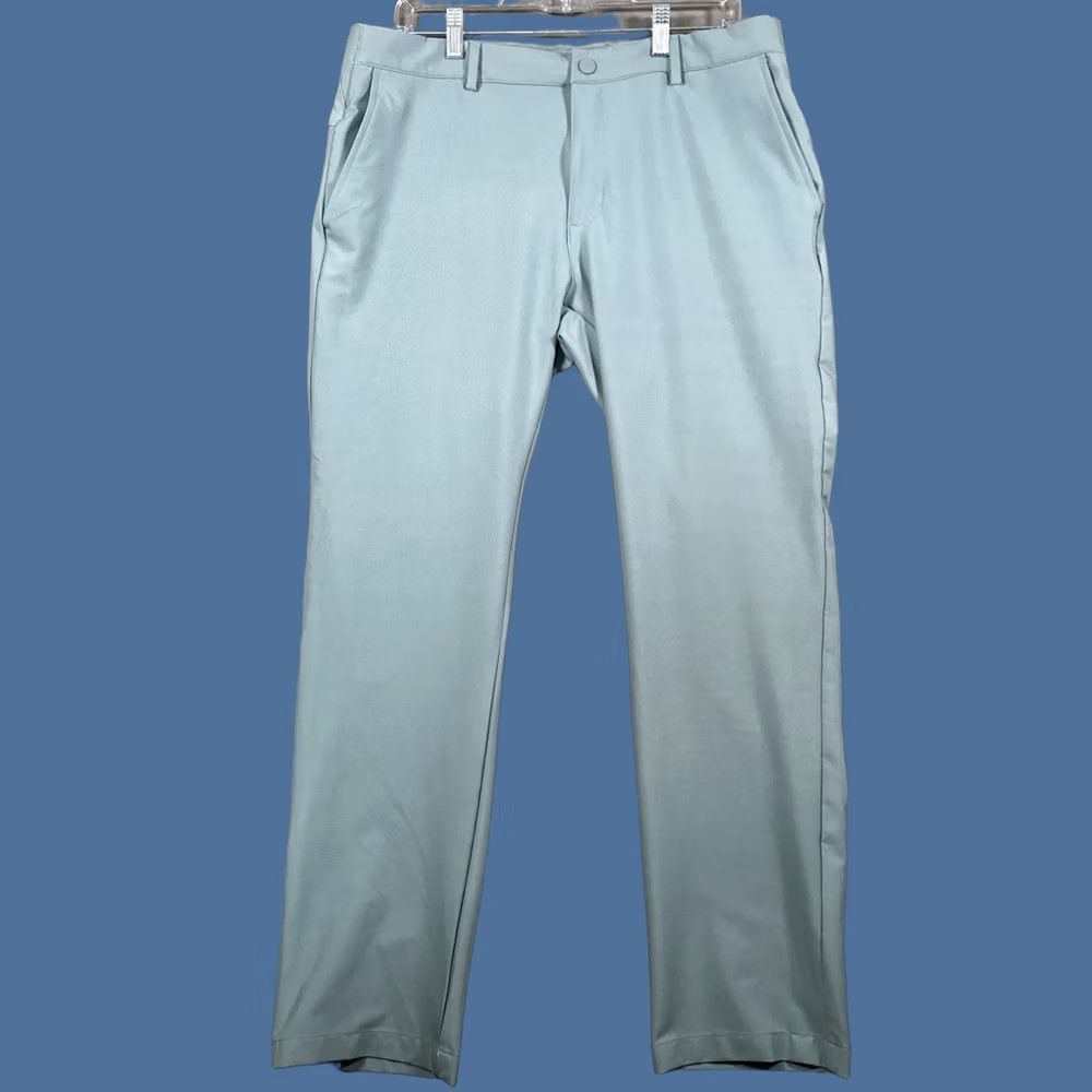 Vintage Greg Norman Mens Pants Blue Stone Stretch Performance 34x30 Size US 34 / EU 50 - 1 Thumbnail