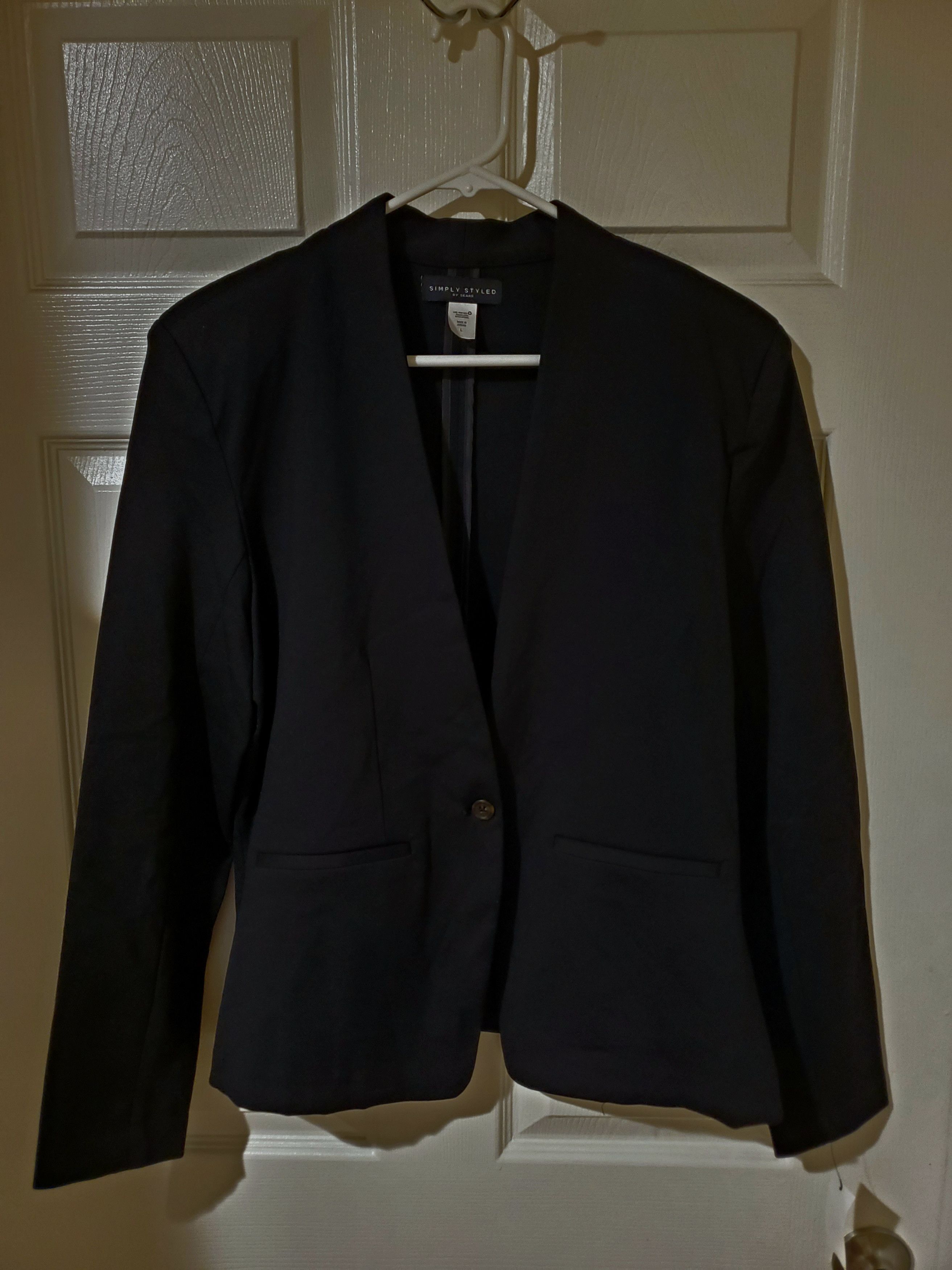 Sears *NWT* Simply styled by Sears women's black blazer (size L) Size L / US 10 / IT 46 - 1 Thumbnail