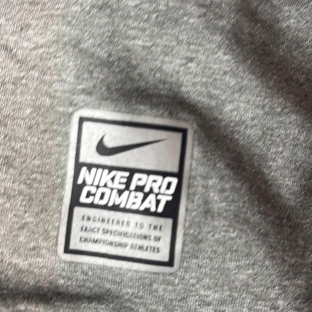 Nike Nike Pro Combat Shirt Gra Long Sleeve Dri Fit Men’s M Gray Size US M / EU 48-50 / 2 - 2 Thumbnail