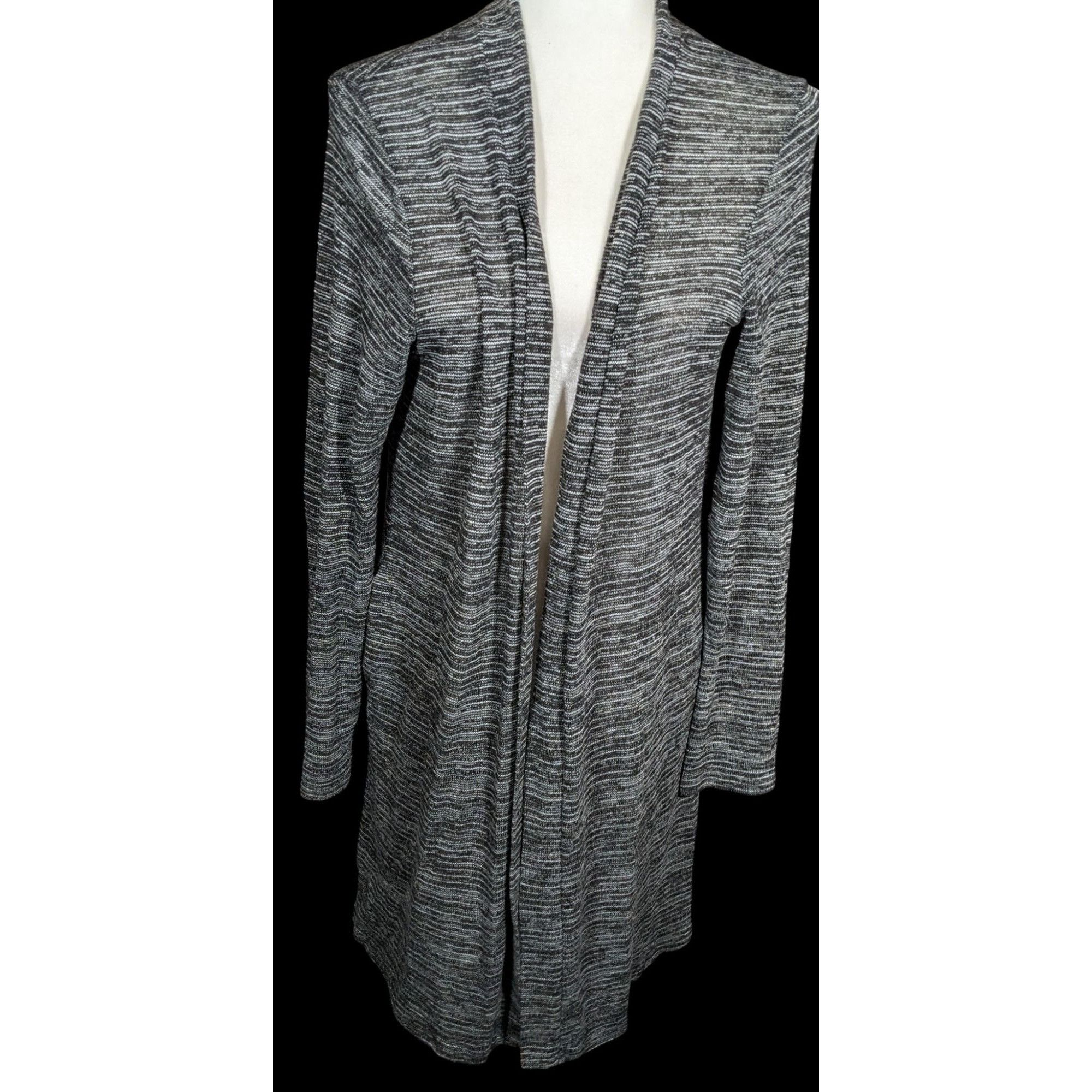 Other Jenny Boston Black And Grey Longline Cardigan Size M / US 6-8 / IT 42-44 - 1 Thumbnail