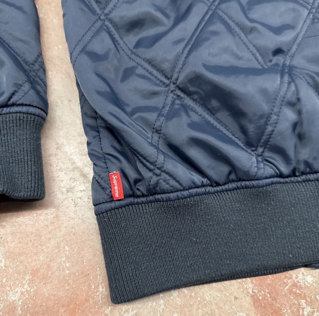 Supreme Supreme Quilted Hooded Jacket Blue M SS13 Checkered Flag OG Size US M / EU 48-50 / 2 - 13 Thumbnail