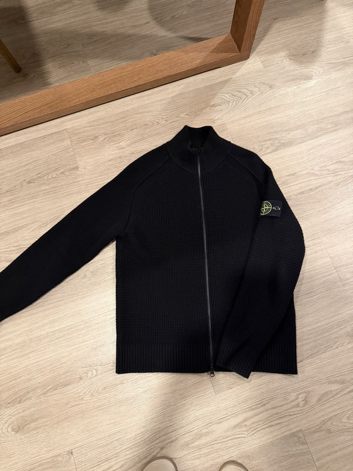 Stone Island Ghost Waffle-Knit Virgin Wool Zip-Up Cardigan Size US M / EU 48-50 / 2 - 1 Thumbnail