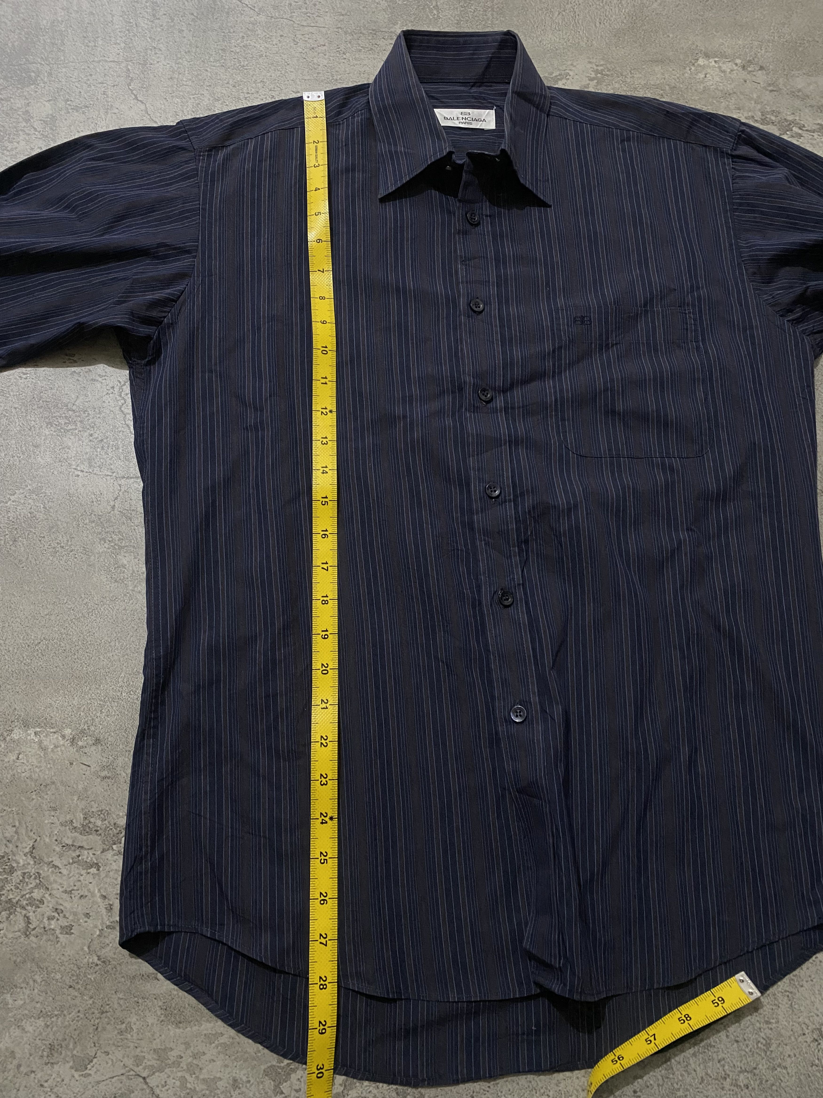 Balenciaga VINTAGE BALENCIAGA BB STRIPED SHIRT Size US L / EU 52-54 / 3 - 7 Thumbnail