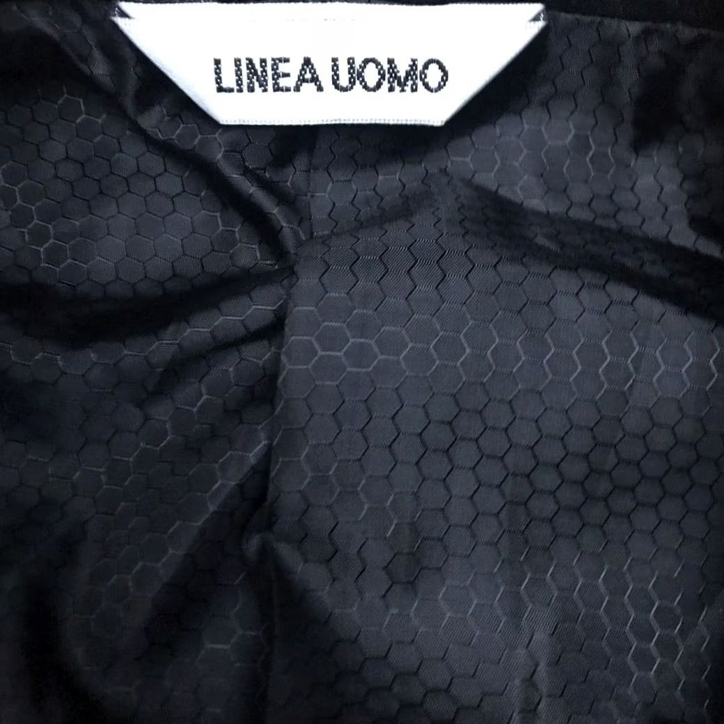 Vintage Linea Uomo Black Solid Wool Blazer 48 R 46 Waste Performance Wool Mens Size 48R - 3 Thumbnail