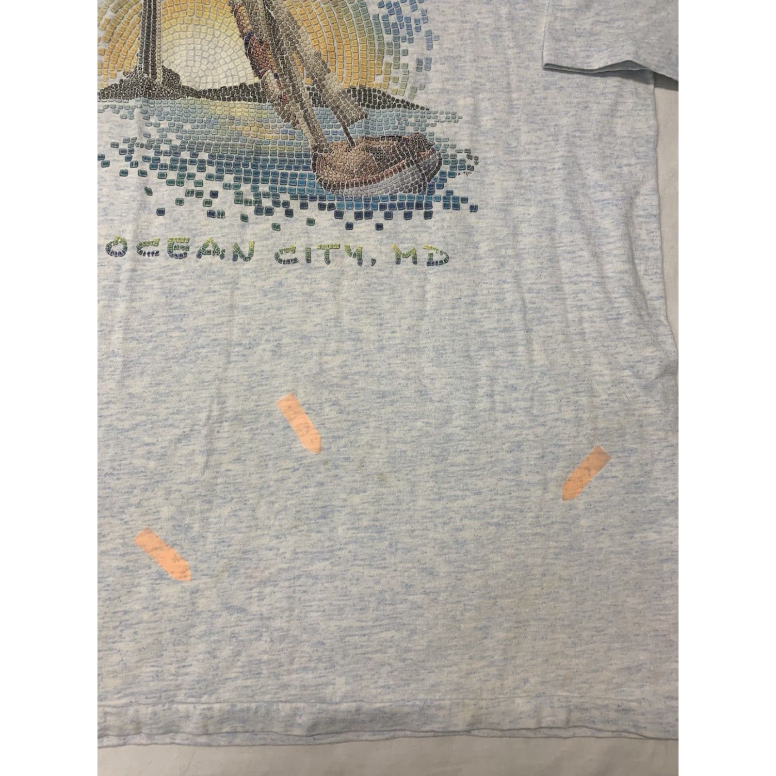 Vintage VINTAGE Cal Cru Ocean City MD T Shirt L Blue Grey Mens Regular Crew Neck Short Sleeve #493 Size US L / EU 52-54 / 3 - 3 Thumbnail