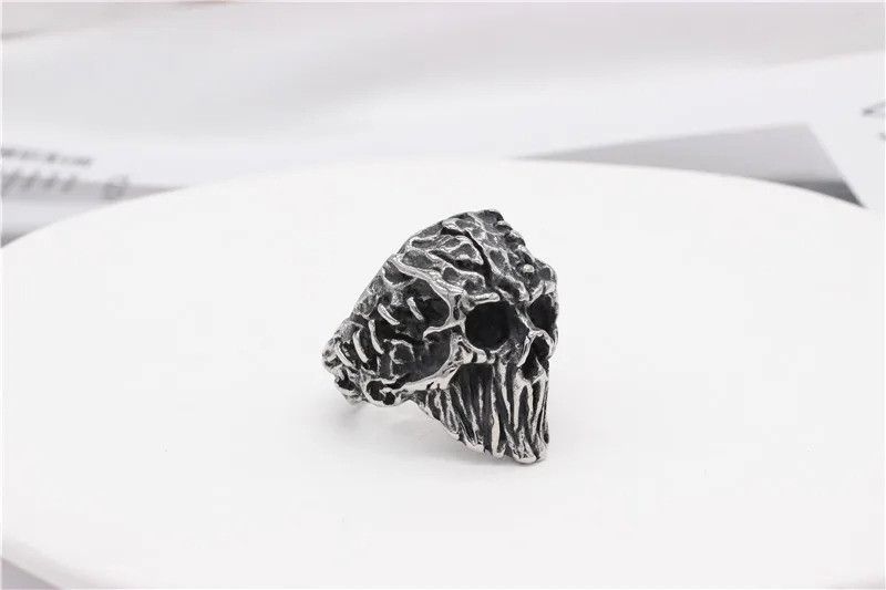 Jewelry Skull Mummy Titanium Steel Ring Size ONE SIZE - 2 Thumbnail
