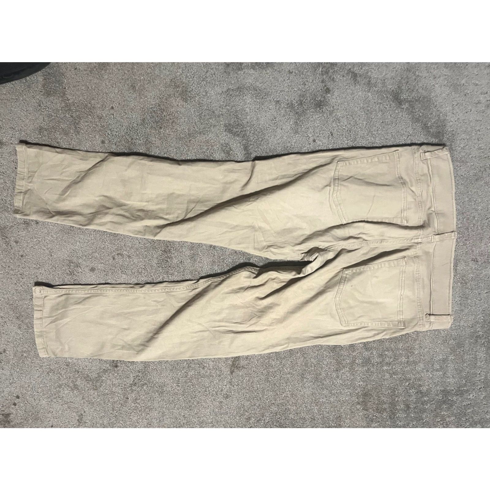 Chaps Chaps Jeans Mens 32X30 Beige Denim Straight Stretch Waist 5-Pocket Logo Size US 32 / EU 48 - 3 Thumbnail