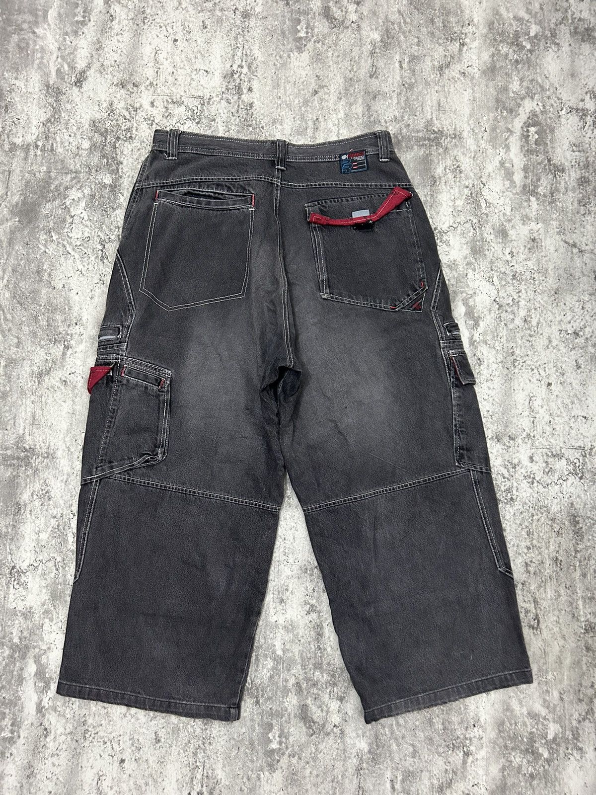 JNCO × Vintage Vintage Pract Denim Cargo Baggy Pants Size US 35 - 2 Thumbnail