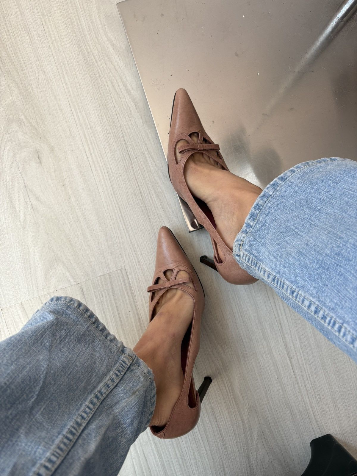 Vintage Vintage leather heels Size US 7.5 / IT 37.5 - 1 Thumbnail