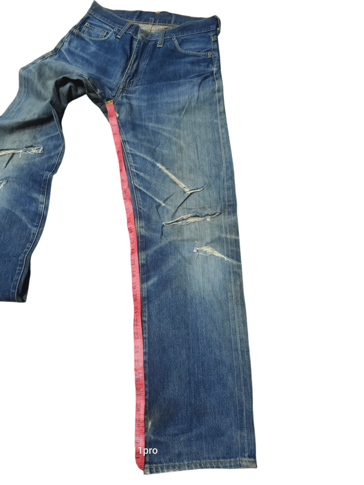 4GSELLER × Levi's Vintage Clothing Levis Vintage Clothing 551Z XX Trashed Red Selvedge Size US 30 / EU 46 - 9 Thumbnail