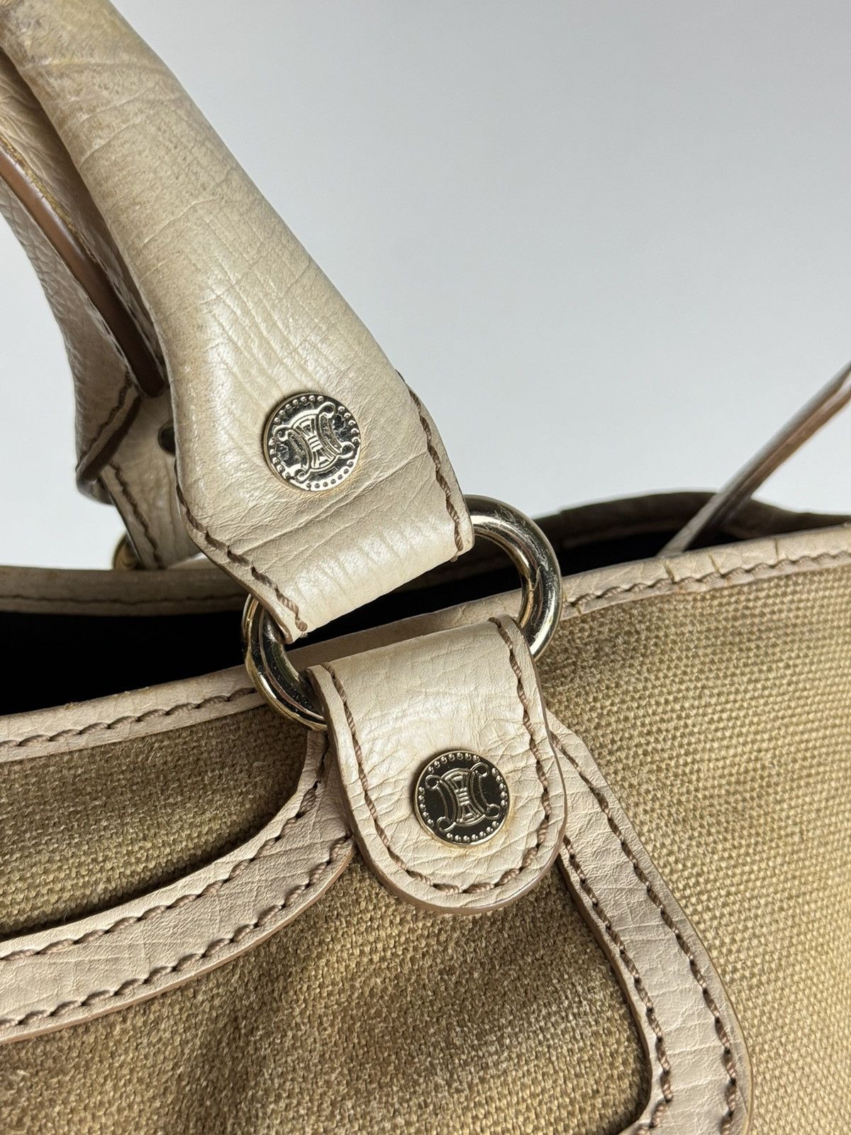 Celine Vintage leather hand bag Celine original luxury rare item Size ONE SIZE - 5 Thumbnail