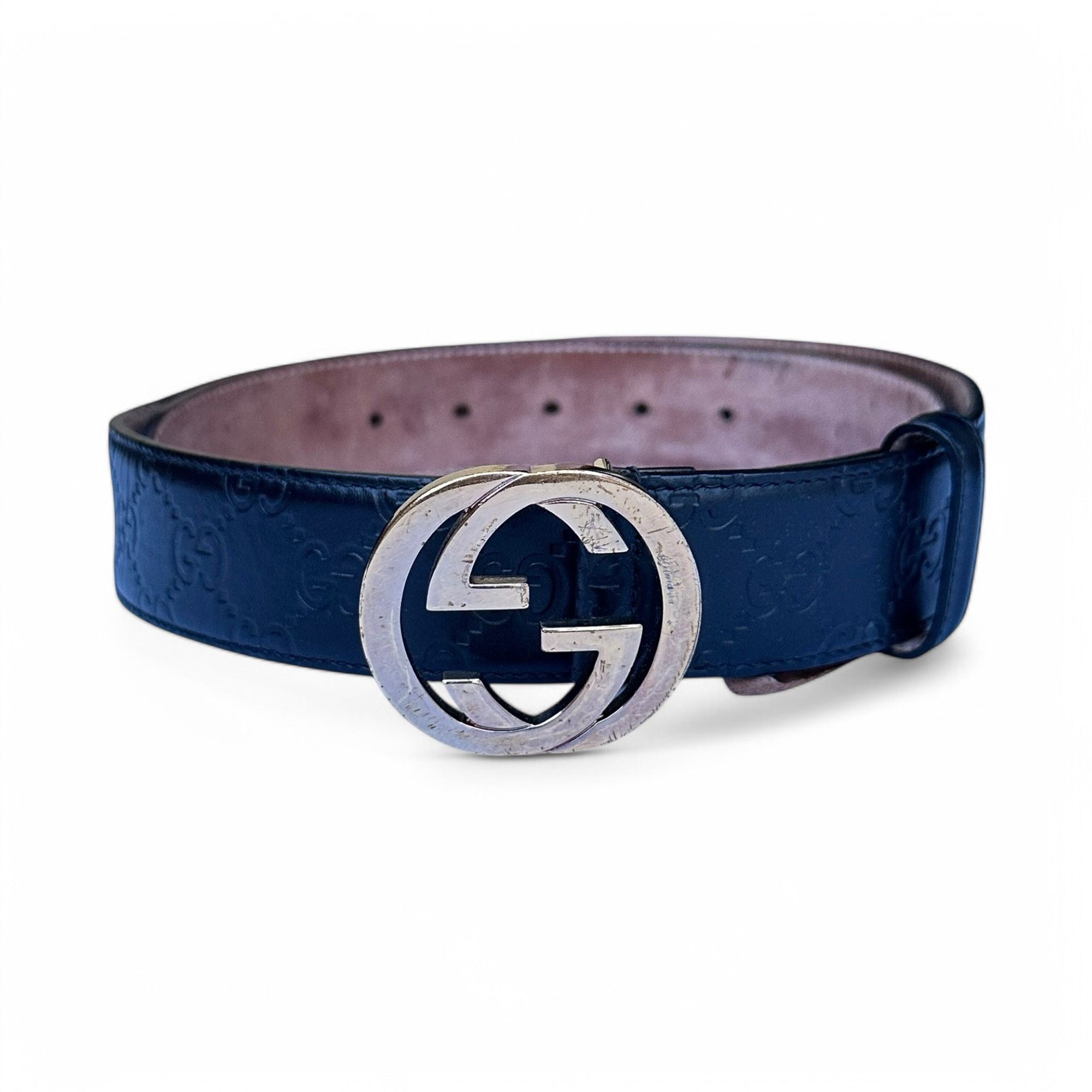 Gucci Gucci Belt Guccissima GG Monogram Black, Golden Buckle Size ONE SIZE - 1 Thumbnail