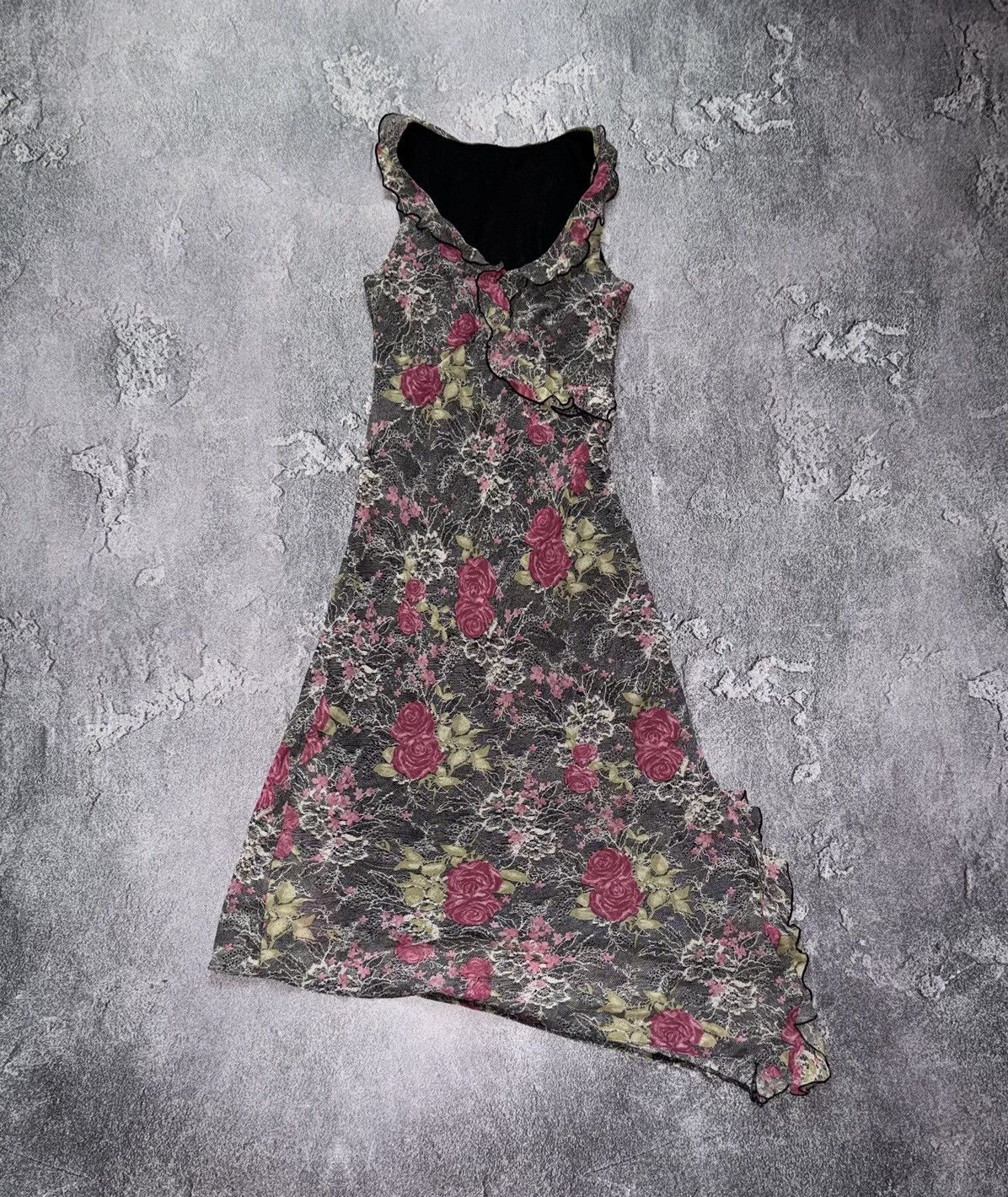 Jean Paul Gaultier × Vintage Mesh dress all printed flowers like motiv Jean Paul Gaultier Size M / US 6-8 / IT 42-44 - 4 Thumbnail