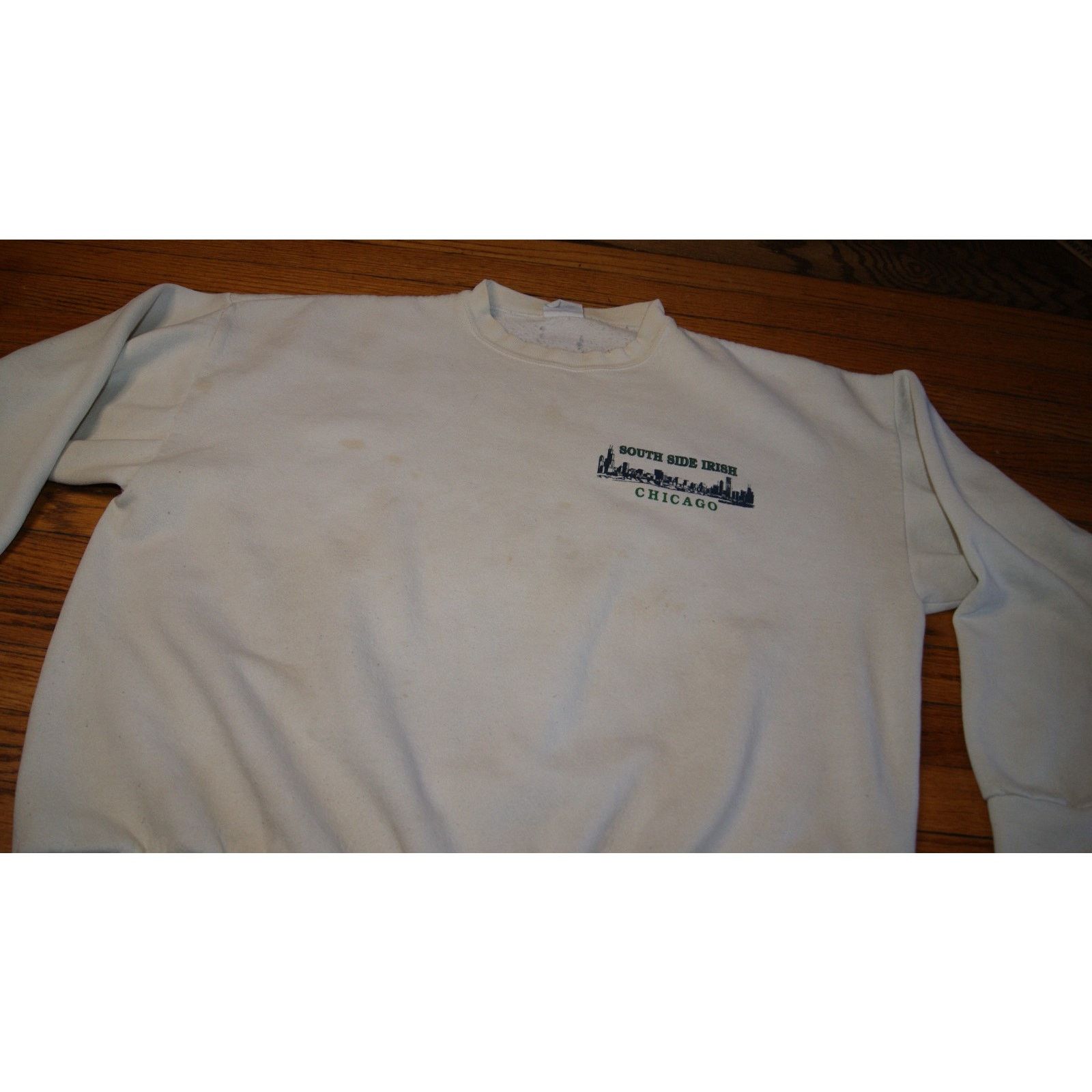 Vintage VTG 80s South Side Irish Chicago 2XL Sweatshirt Lyrics Black Size US XXL / EU 58 / 5 - 15 Thumbnail