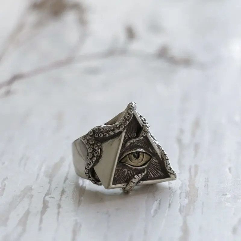 Vintage Retro Golden Eye Ring Size ONE SIZE - 7 Thumbnail