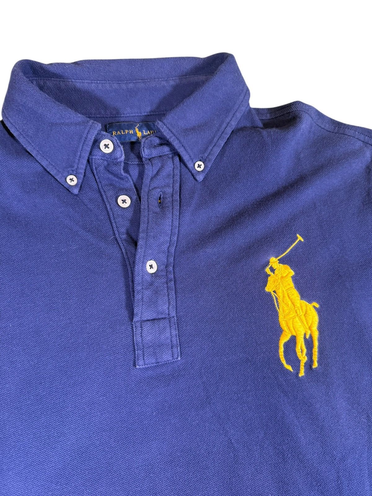 Polo Ralph Lauren Ralph Lauren Big Pony Rugby Shirt Blue Yellow Size US L / EU 52-54 / 3 - 2 Thumbnail