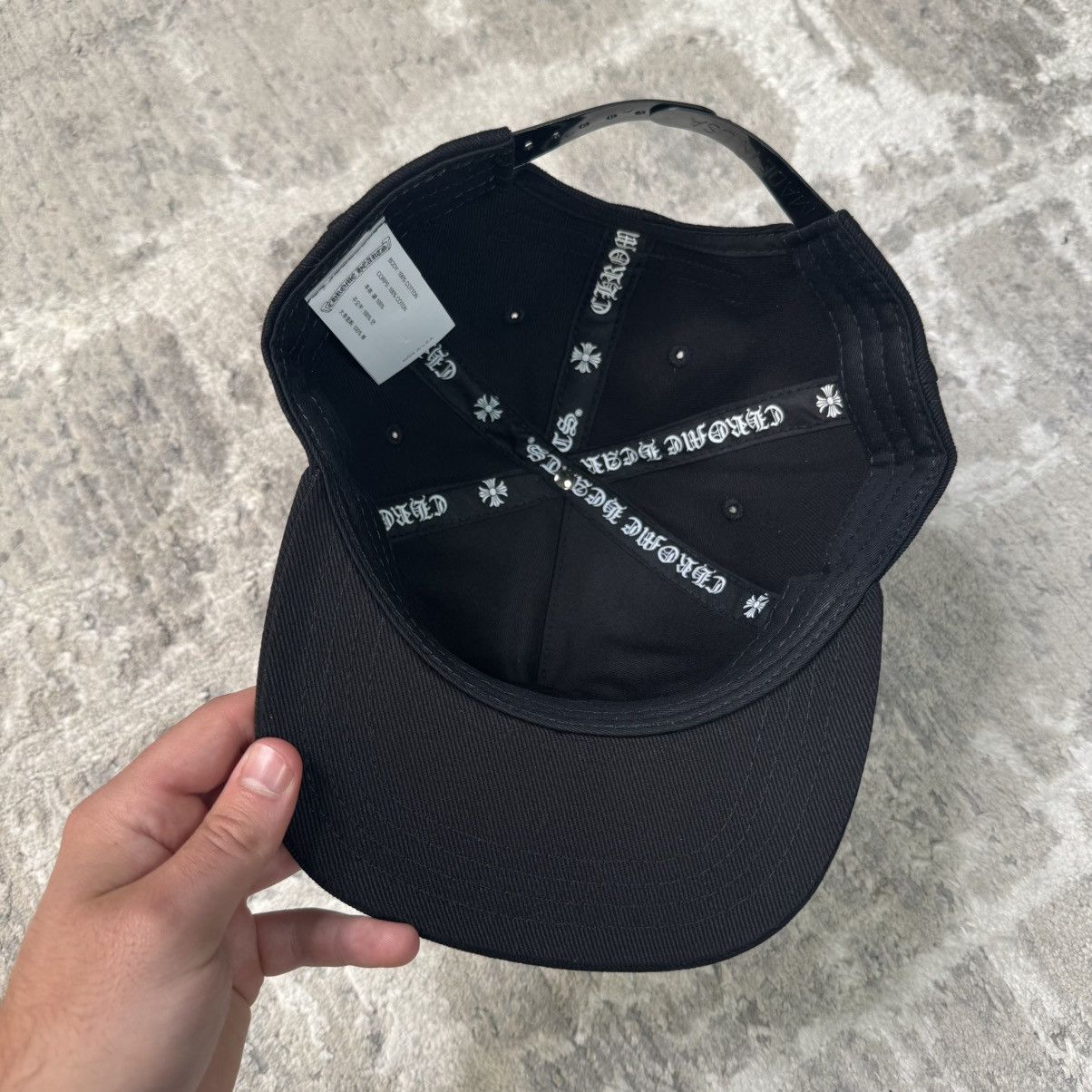 Chrome Hearts Dagger logo waxed denim baseball hat Size ONE SIZE - 8 Thumbnail