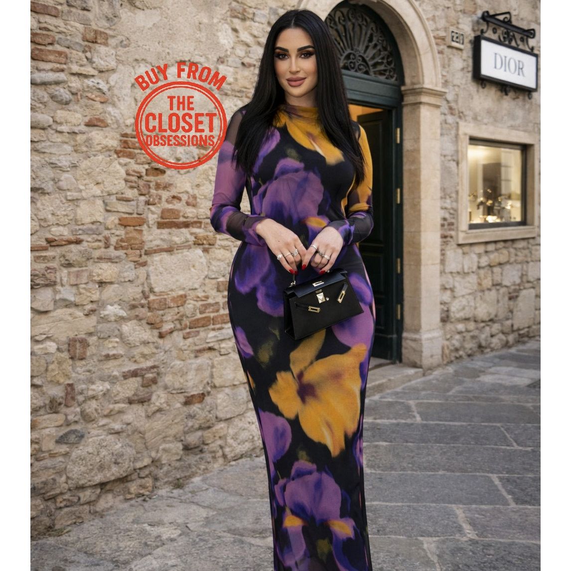 Mango MANGO Floral High Neck Maxi Dress NWT Size S / US 4 / IT 40 - 5 Thumbnail