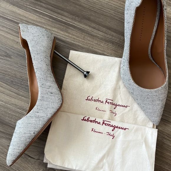 Victoria Beckham Victoria Beckham Canvas Pointy Pump Heels Size US 10 / IT 40 - 10 Thumbnail