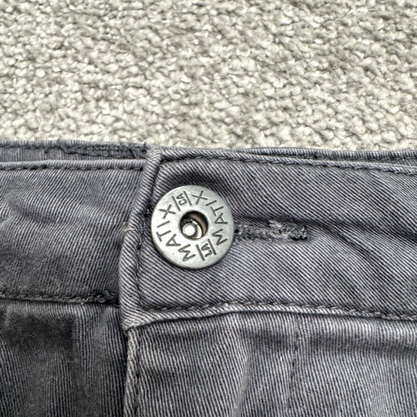 Vintage Matix Gripper Slim Fit Chino Pants Mens 34x32 Gray Cotton Stretch Straight Leg 5-Pocket Style Regular Tailored Everyday Casual Workwear Mens Size US 34 / EU 50 - 3 Thumbnail