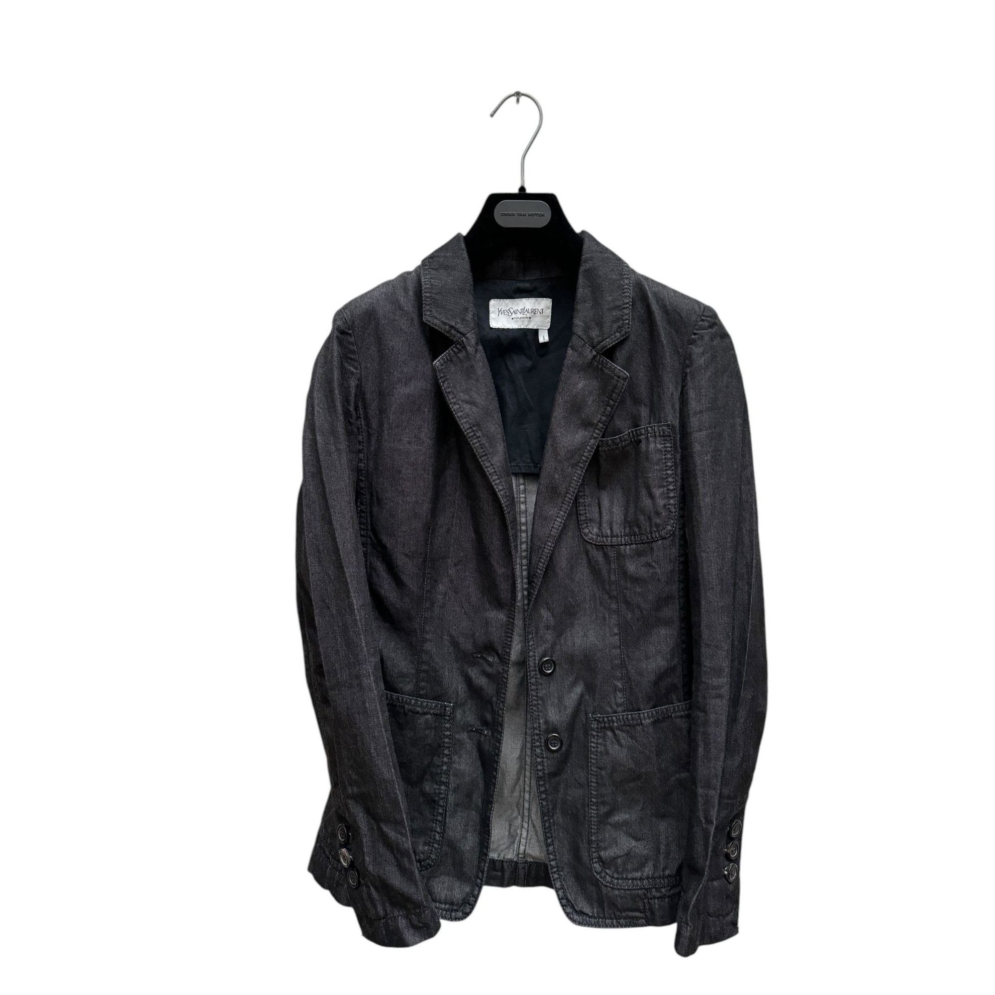 Yves Saint Laurent Tom Ford Raw denim blazer jacket Size 34 / XS Size XS / US 0-2 / IT 36-38 - 1 Thumbnail
