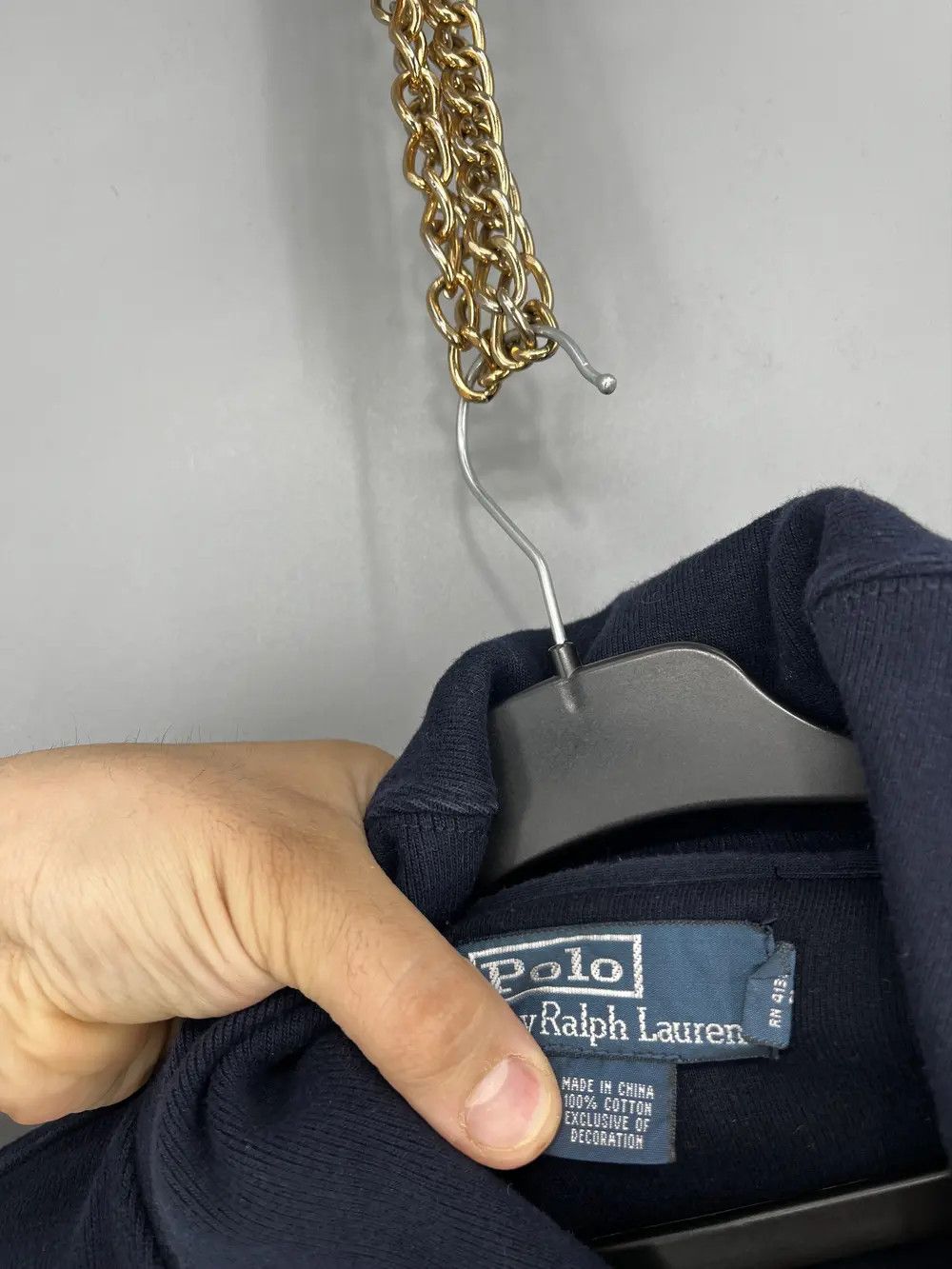 Polo Ralph Lauren Retro Polo Ralph Lauren Blue Shawl Collar Sweatshirt Size US M / EU 48-50 / 2 - 7 Thumbnail