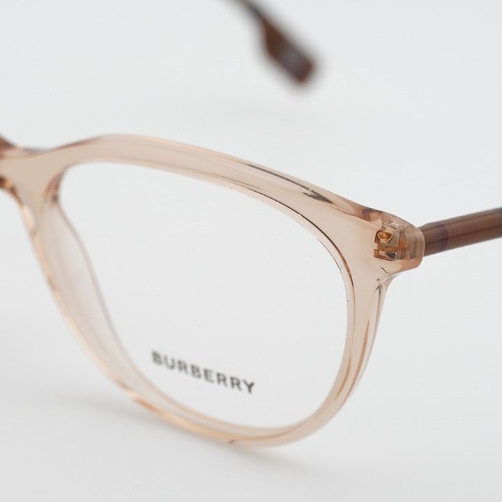 Burberry Burberry BE2389 4088 Eyeglasses Peach 54mm Cat Eye Frame Size ONE SIZE - 3 Thumbnail