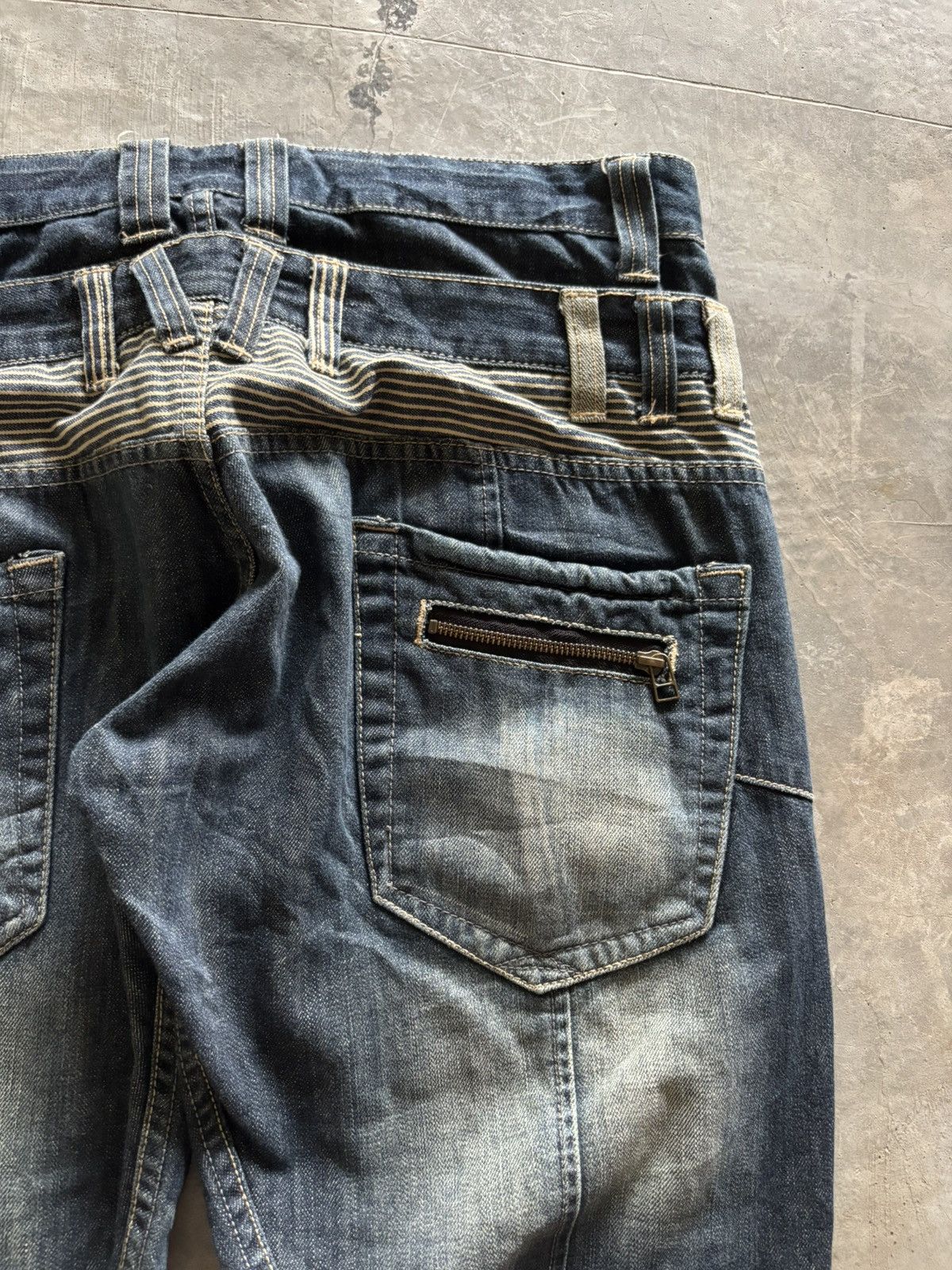 PPFM DOUBLE WAIST DOMINATE JAPANESE WASHED PUNK GRUNGE MUD RUSTY Size US 37 - 14 Thumbnail